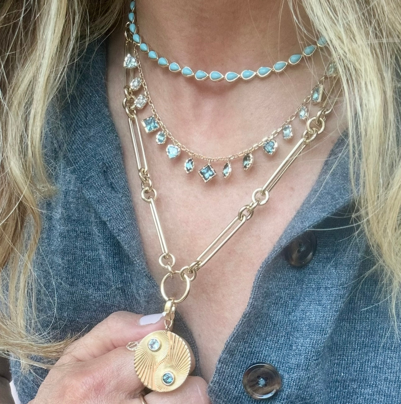Emily Topaz Lux Charm Necklace