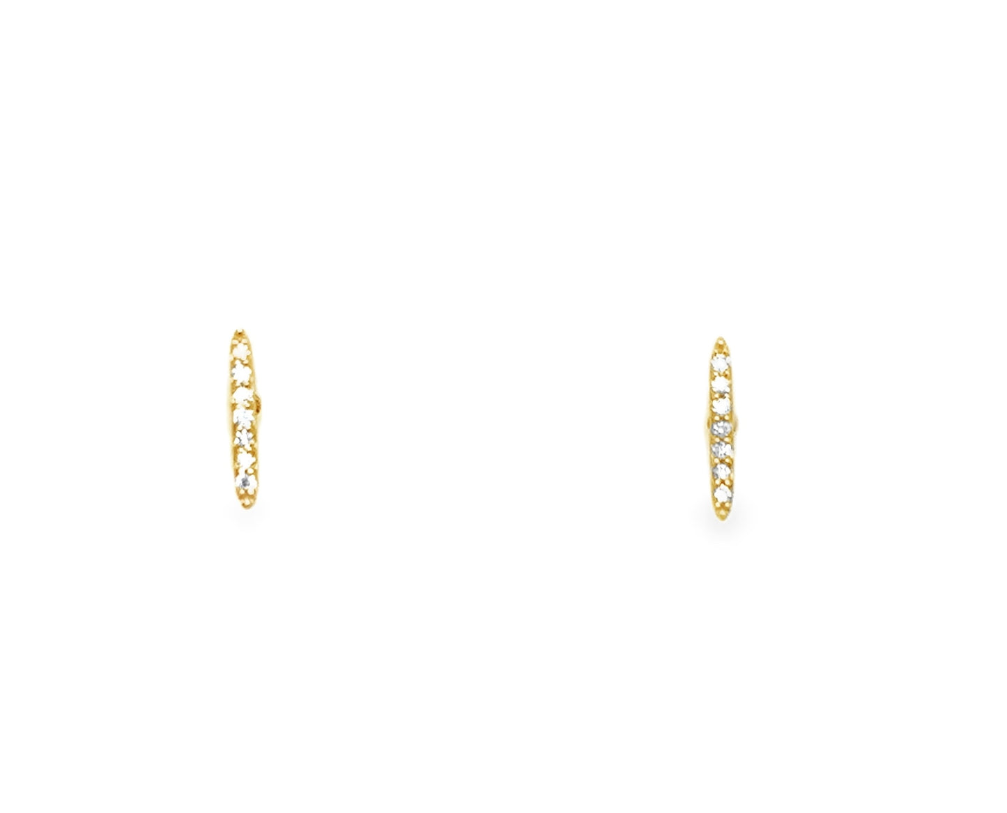 Diamond Bar Stud Earrings