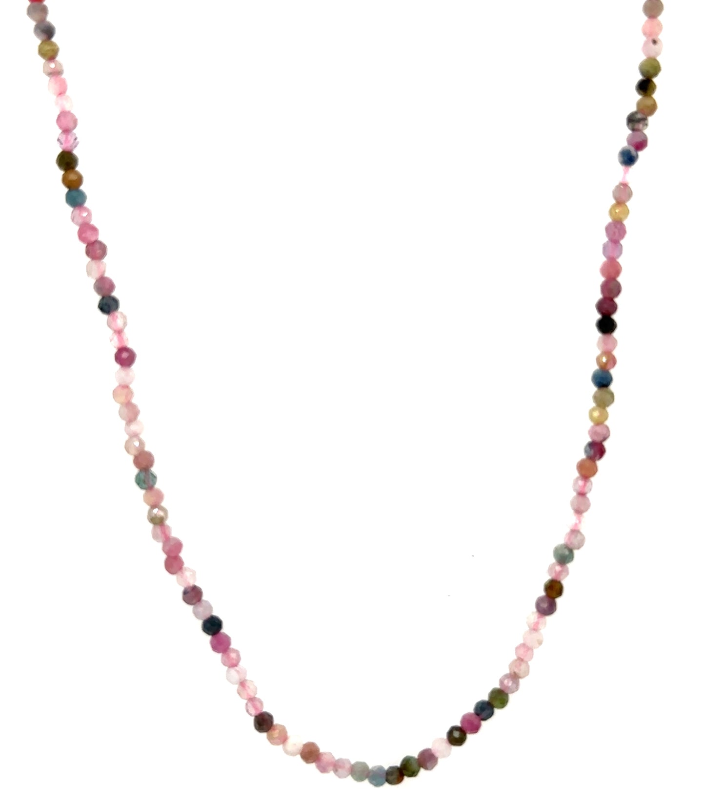 Semi Precious Gemstone Long Strand Necklace