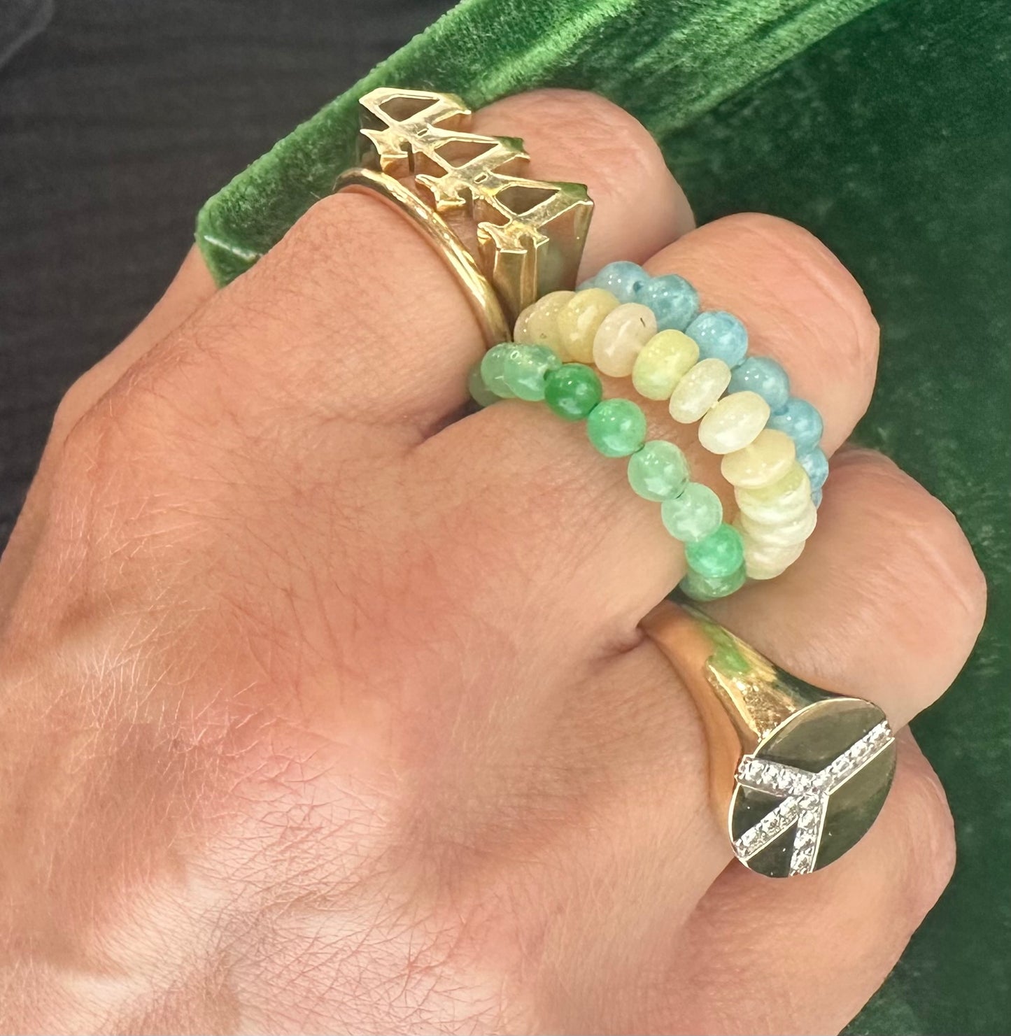 Luxe Stretch Bead Rings