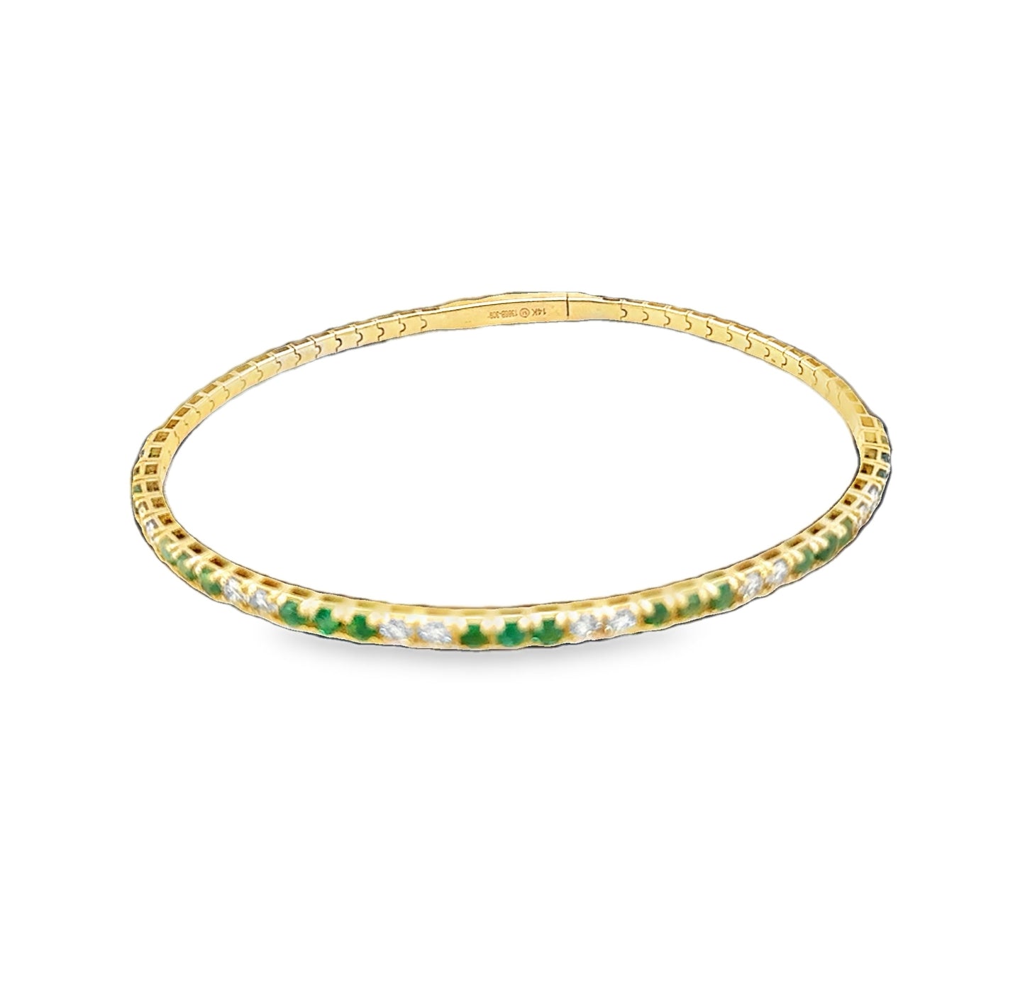 Emerald & Diamond Flexi Bracelet