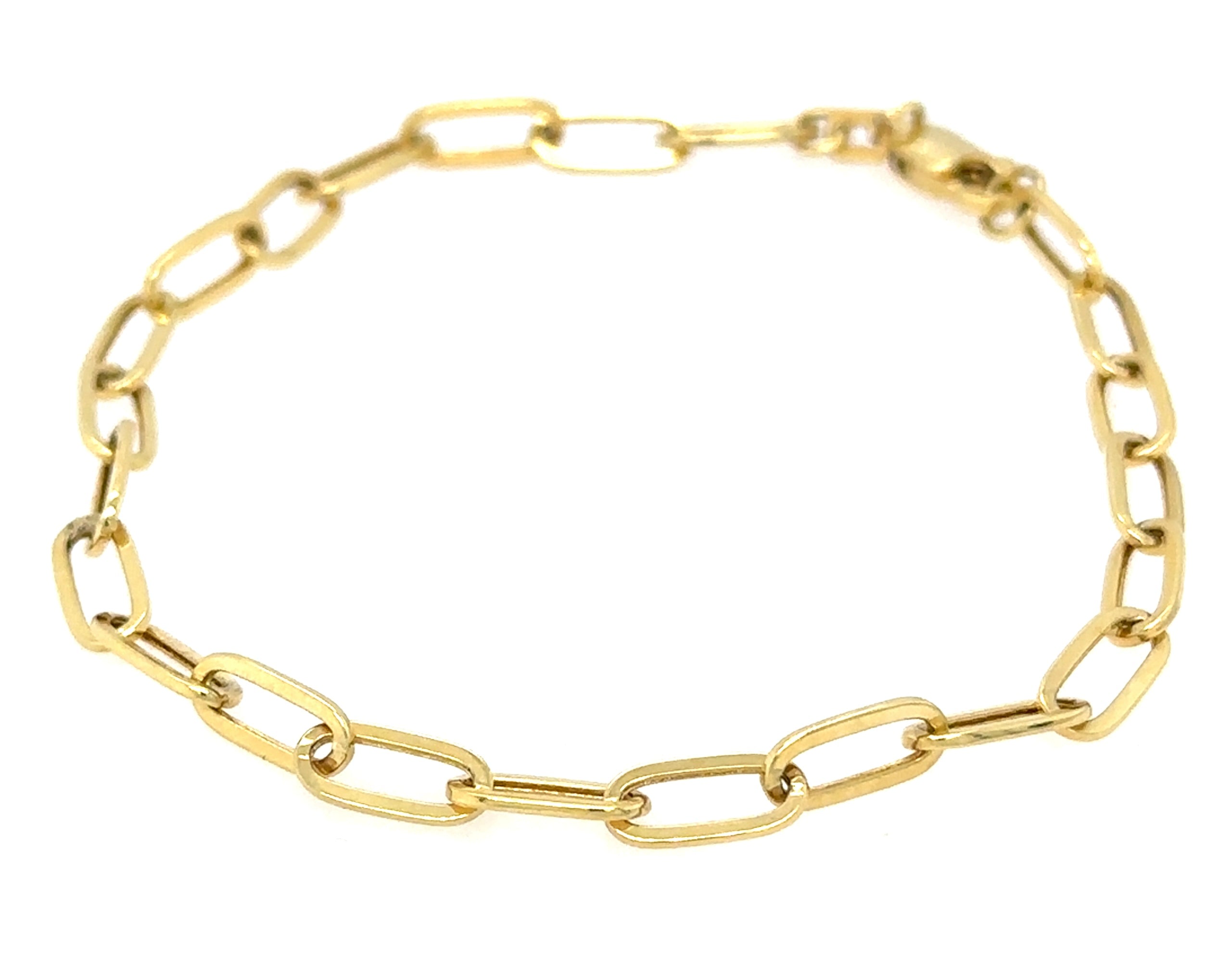 Shiv 14k Yellow Gold Paperclip Bracelet