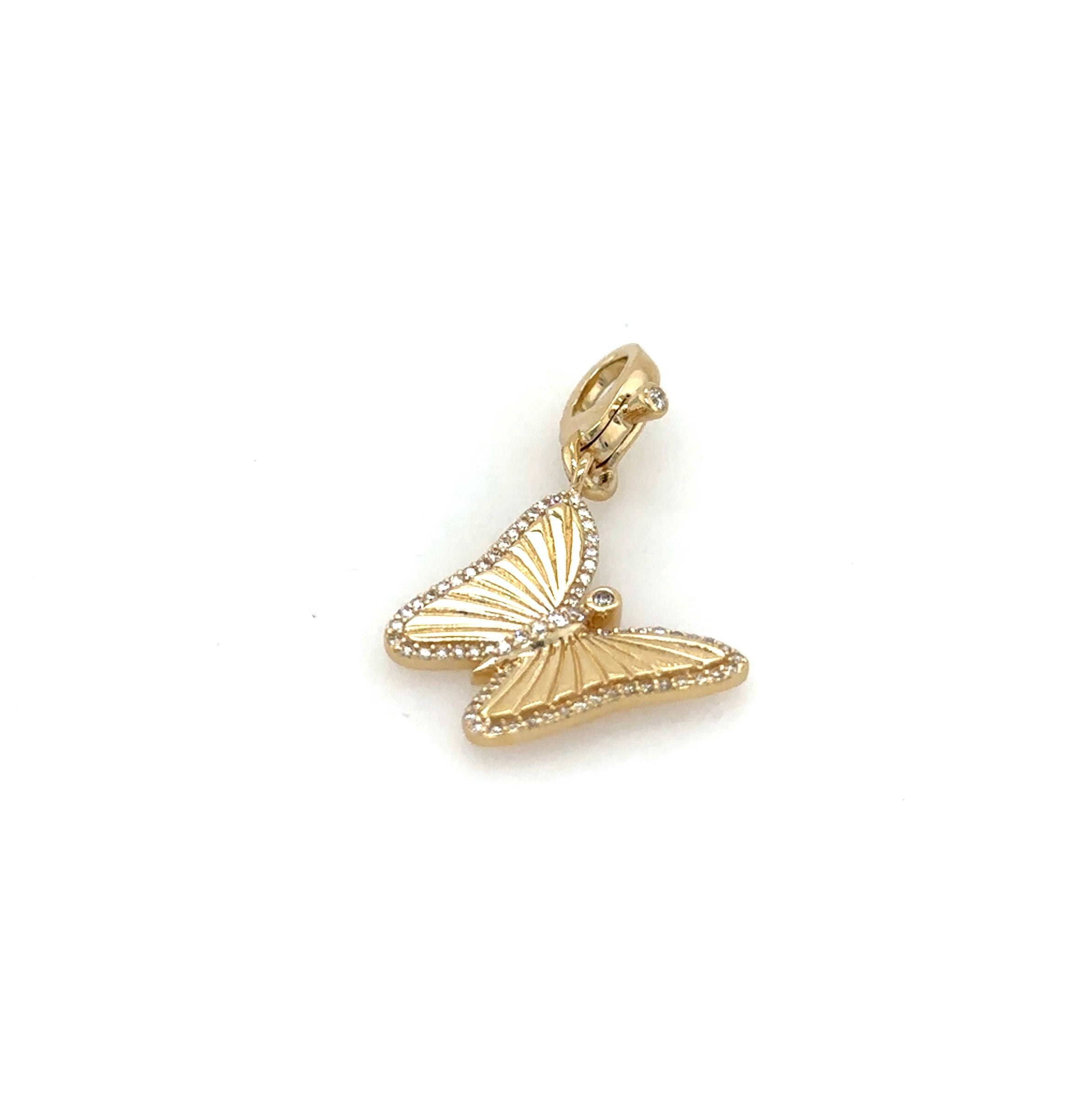 Anna Butterfly Fluted Diamond Enhancer Pendant