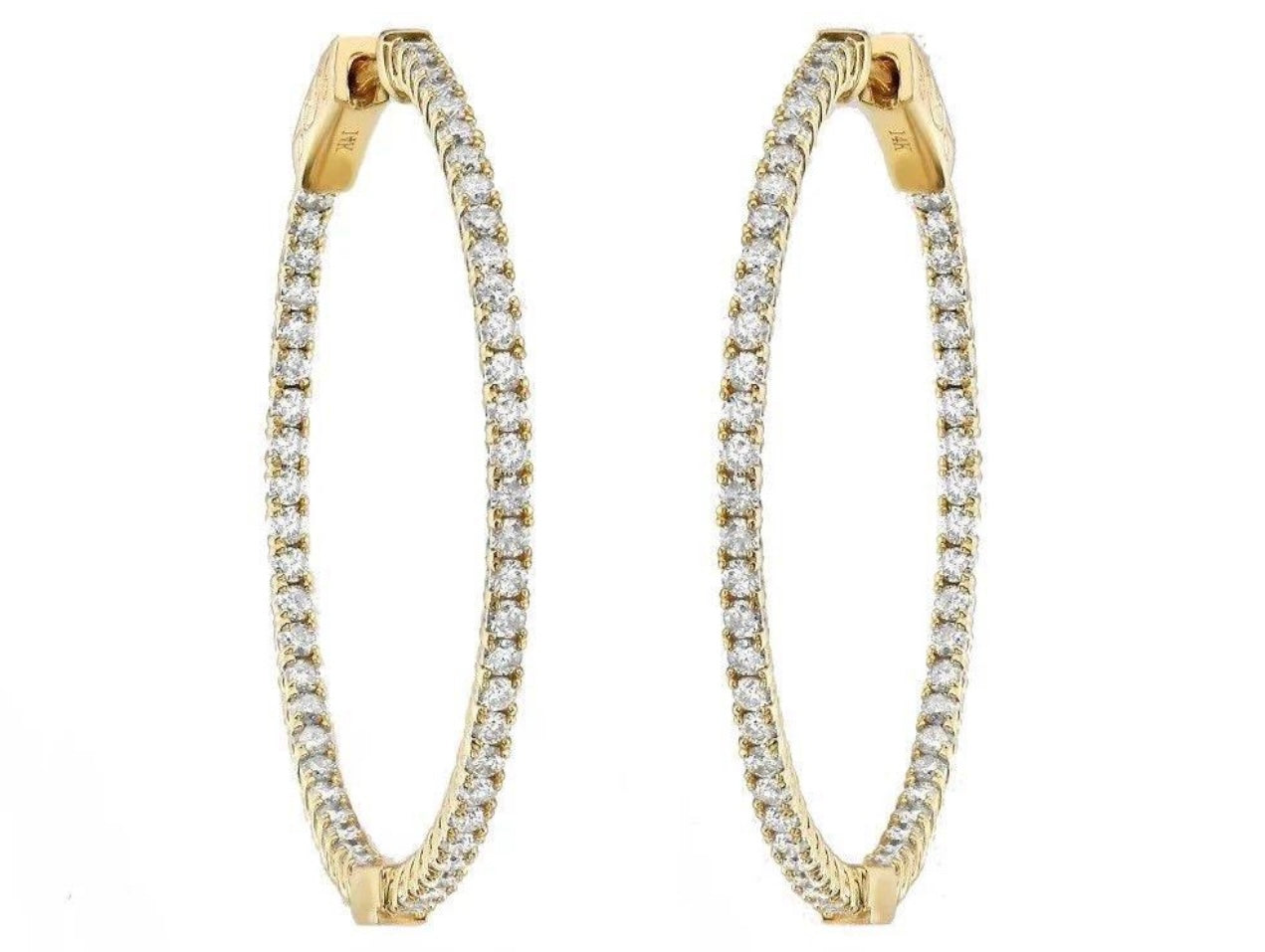Mia Diamond Inside Out Hoops