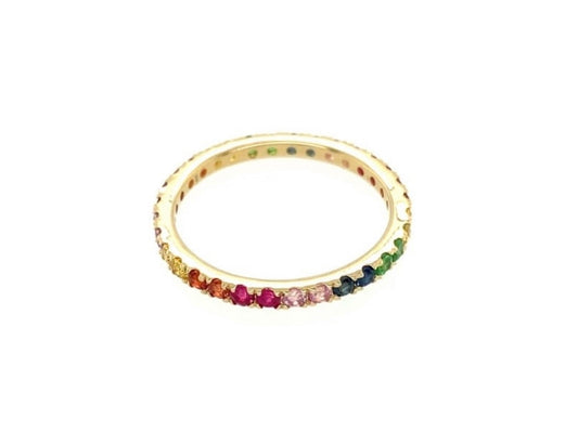 Sienna Diamond & Rainbow Eternity Ring