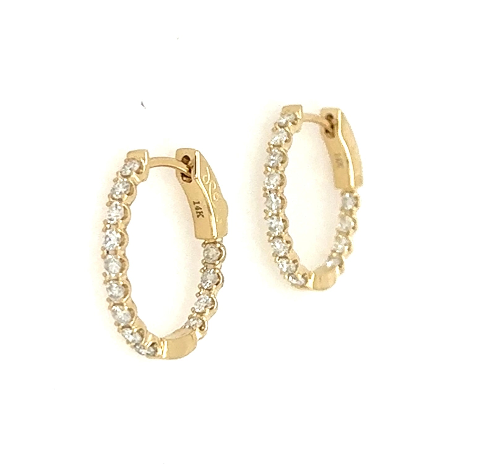 Mia Diamond Inside Out Hoops