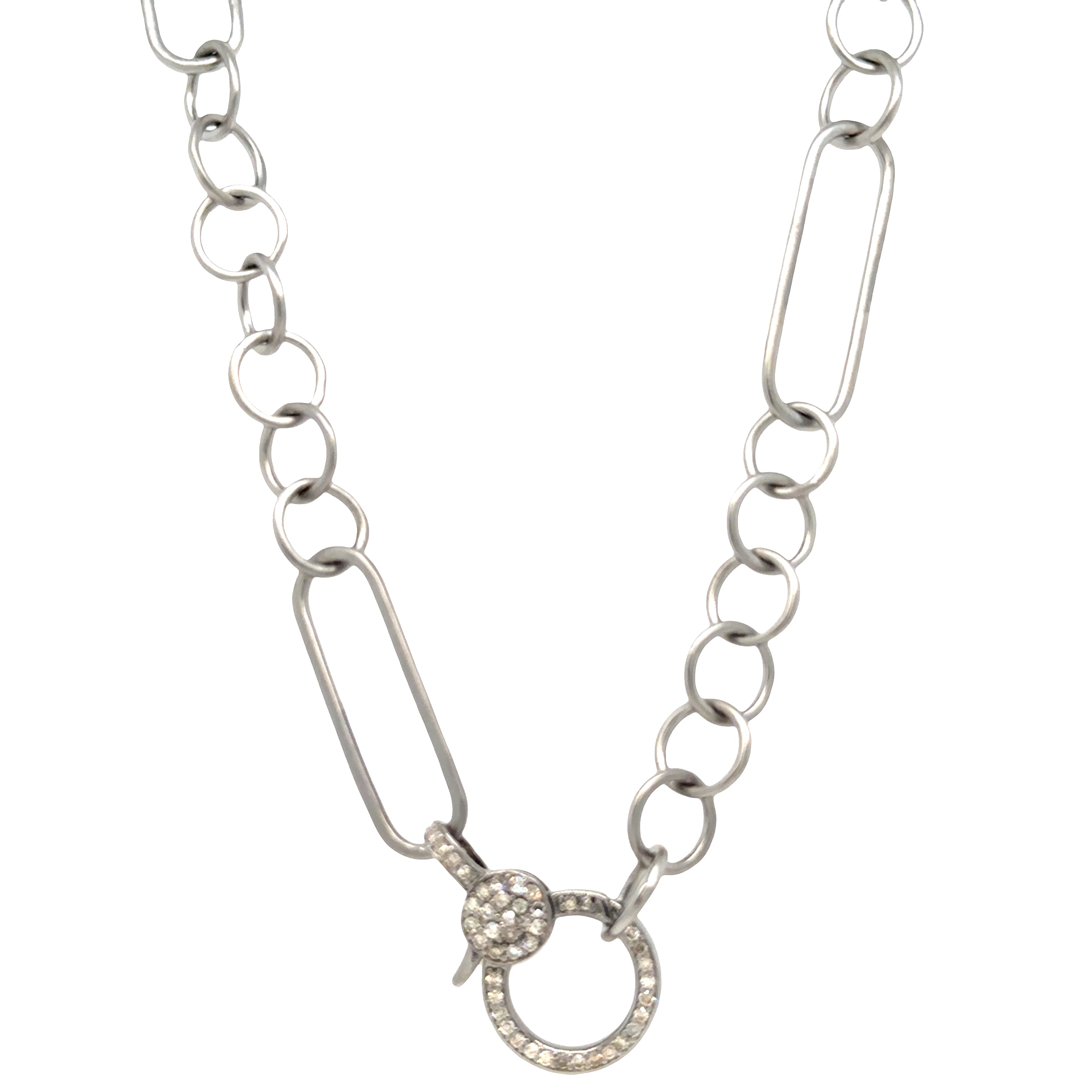 Jess Sterling Silver Chain with Diamond Clasp