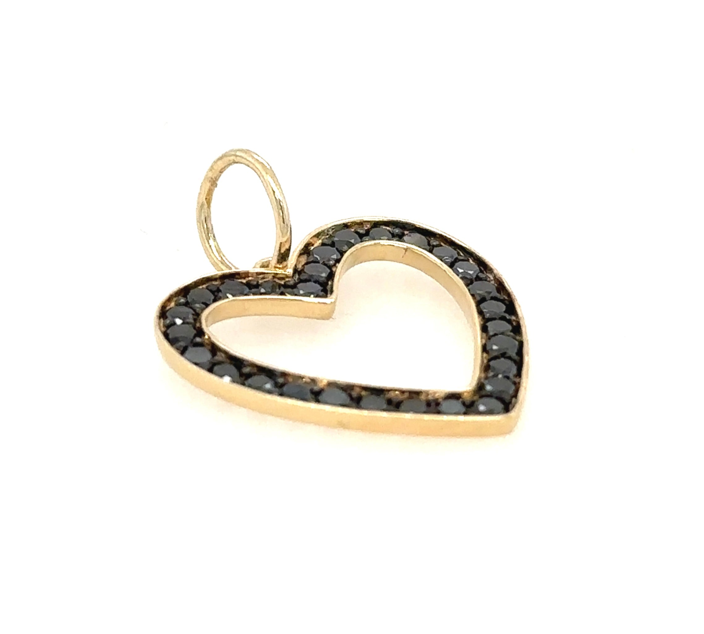 Bethany Black Diamond Heart Pendant