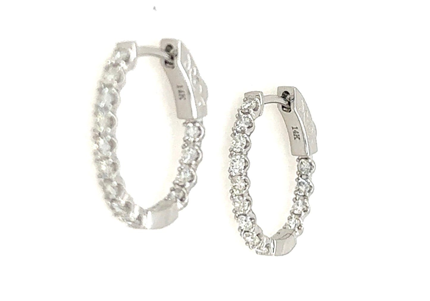 Mia Diamond Inside Out Hoops