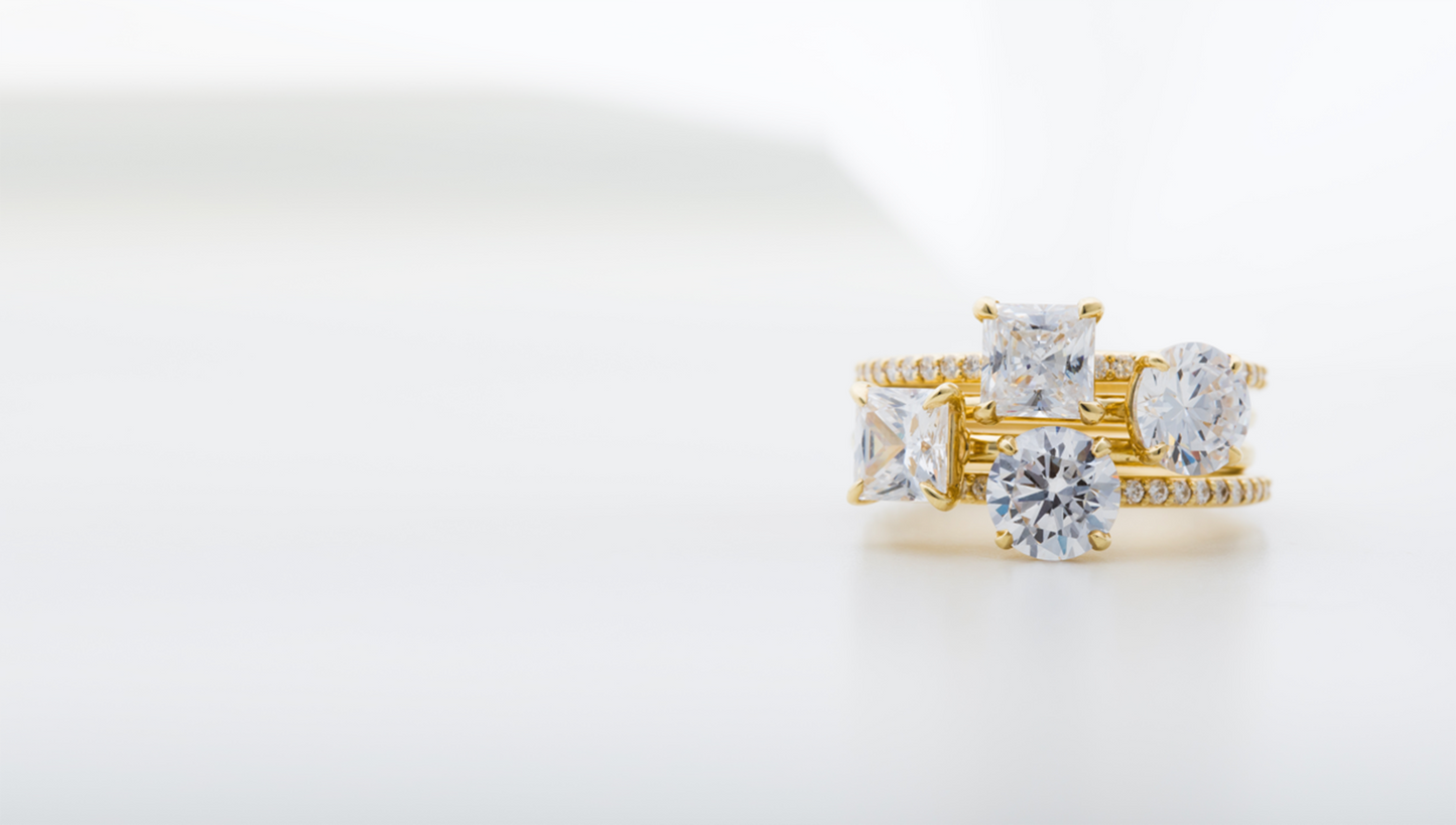 JBJ East-West Diamond Engagement Ring