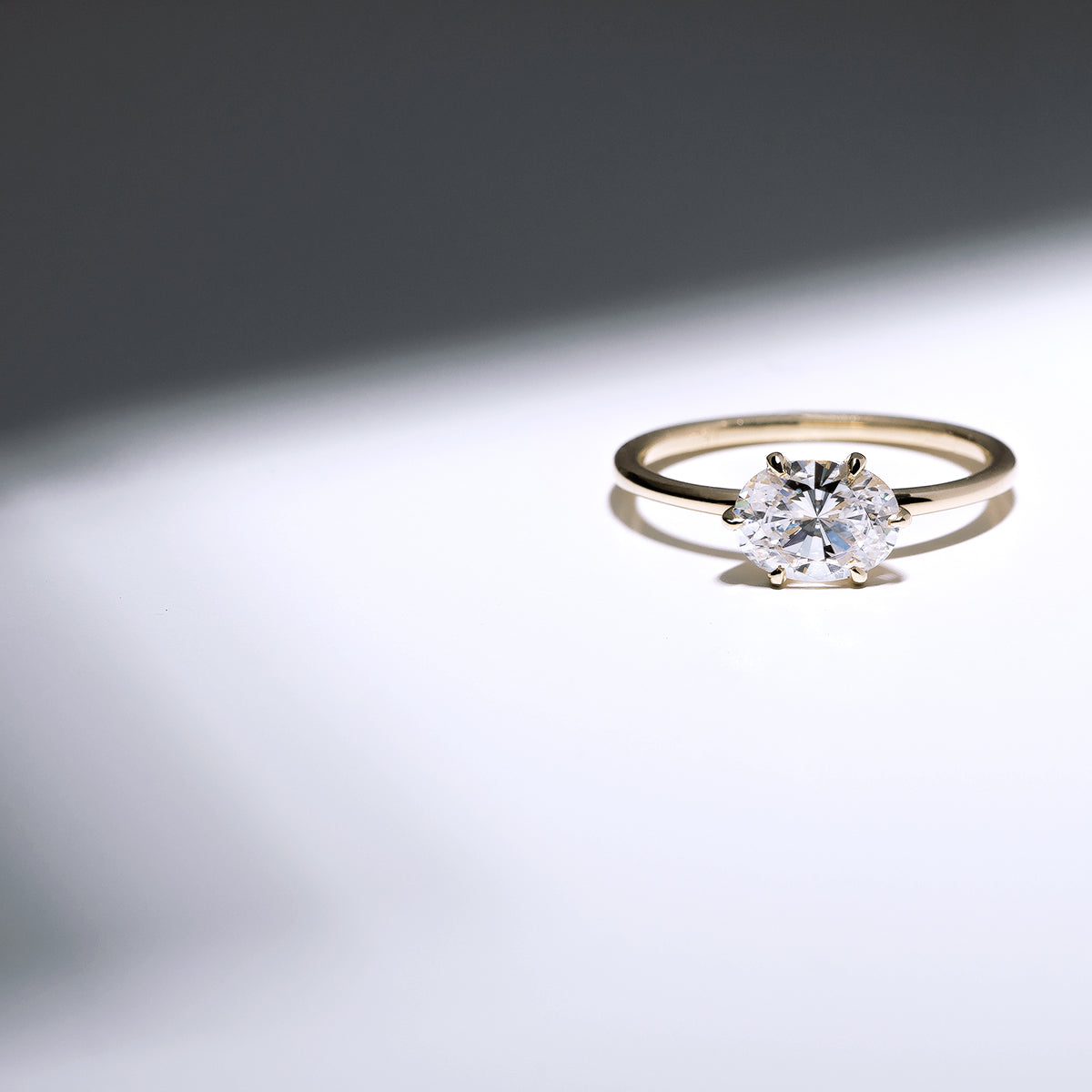 JBJ East-West Diamond Engagement Ring