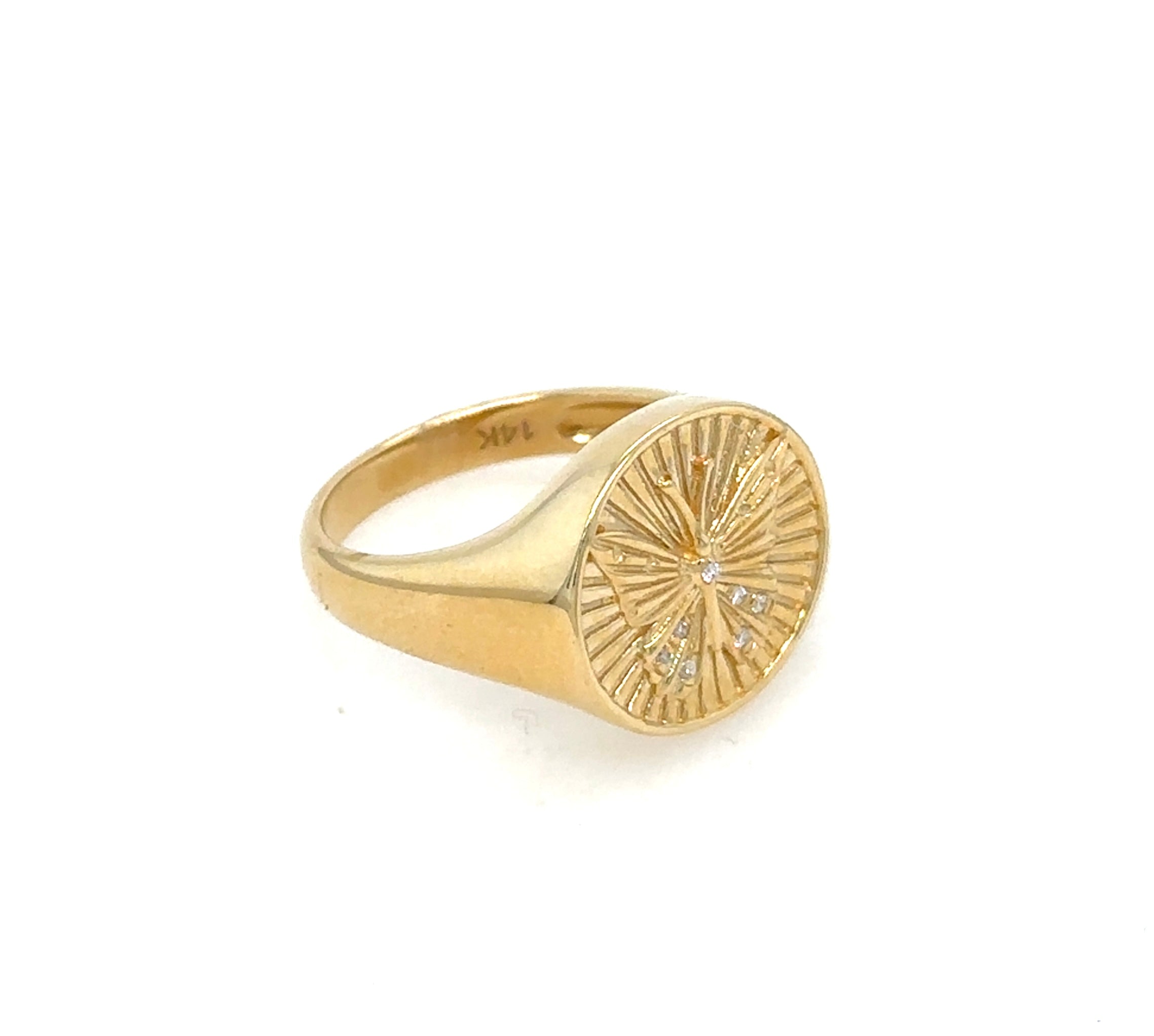 Fluted Butterfly Coin Ring