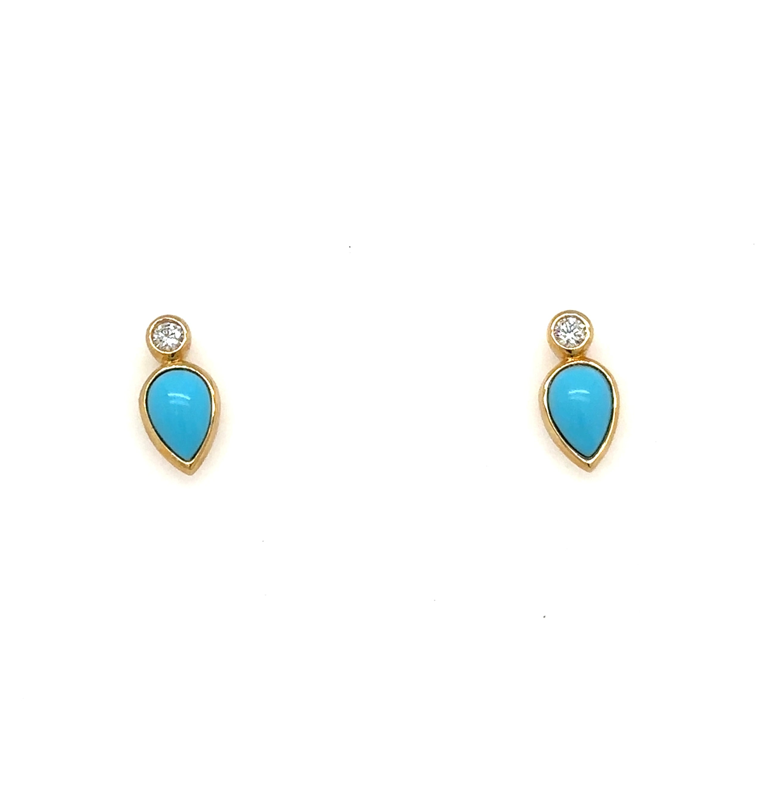 Cameo Turquoise Studs