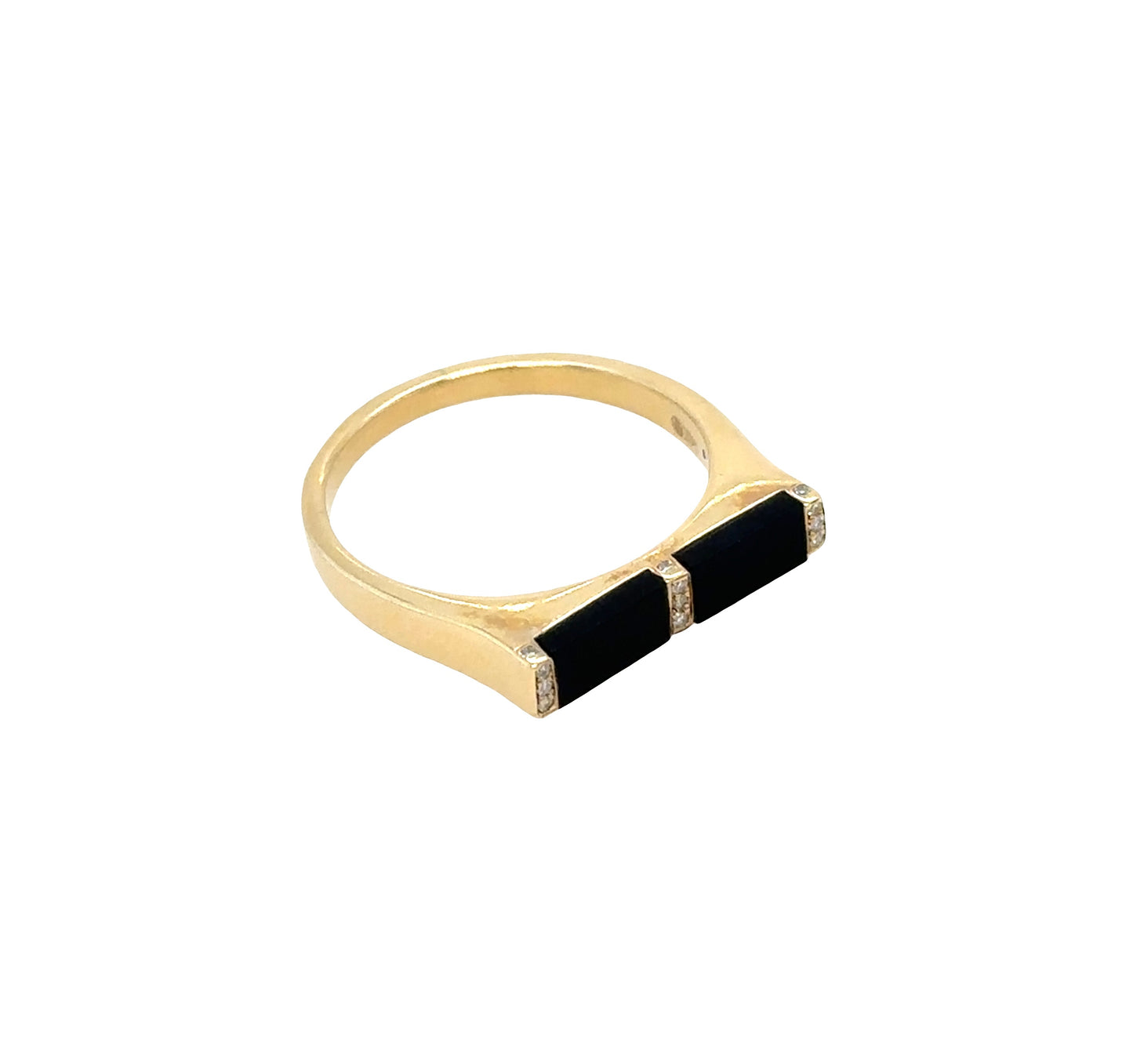 Night Onyx & Diamond Ring