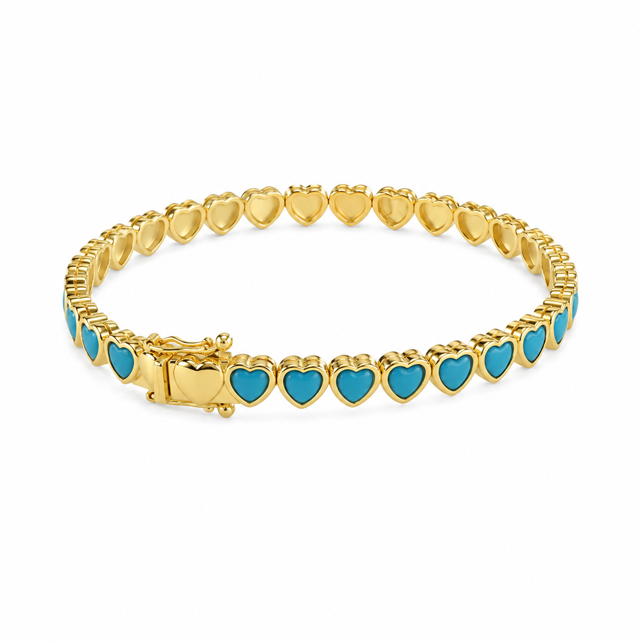 Sea of Love Turquoise Heart Bangle