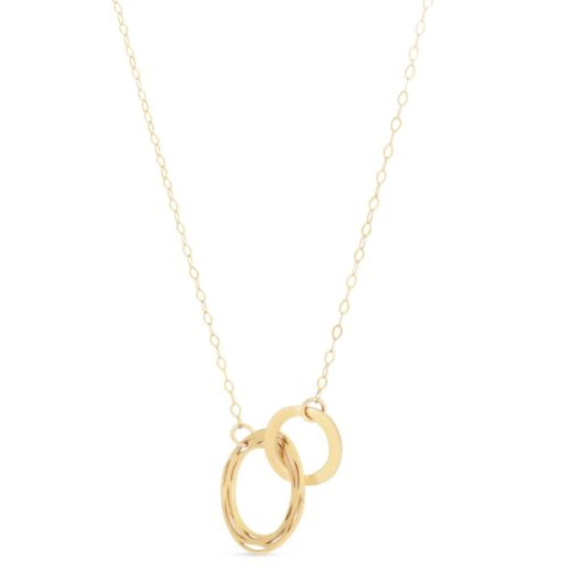 Linked Gold Circle Necklace