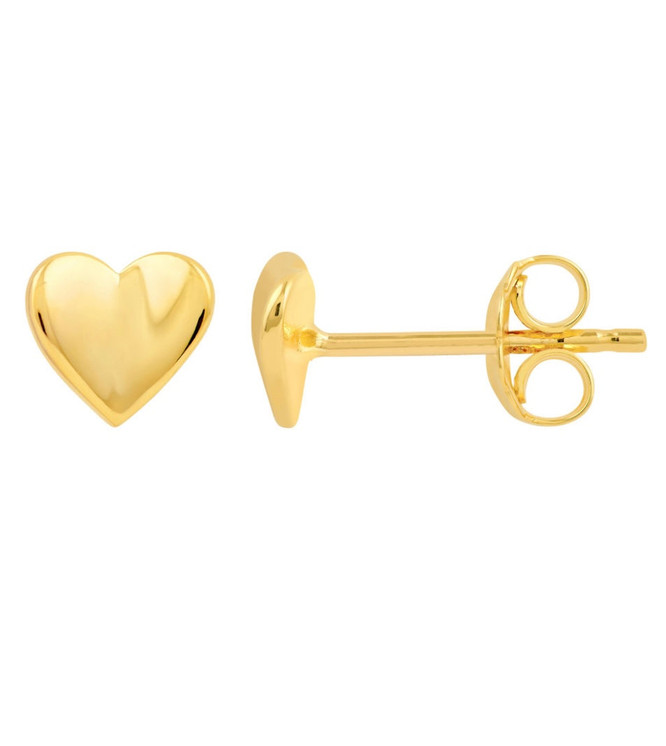 Puffy Heart Stud Earrings