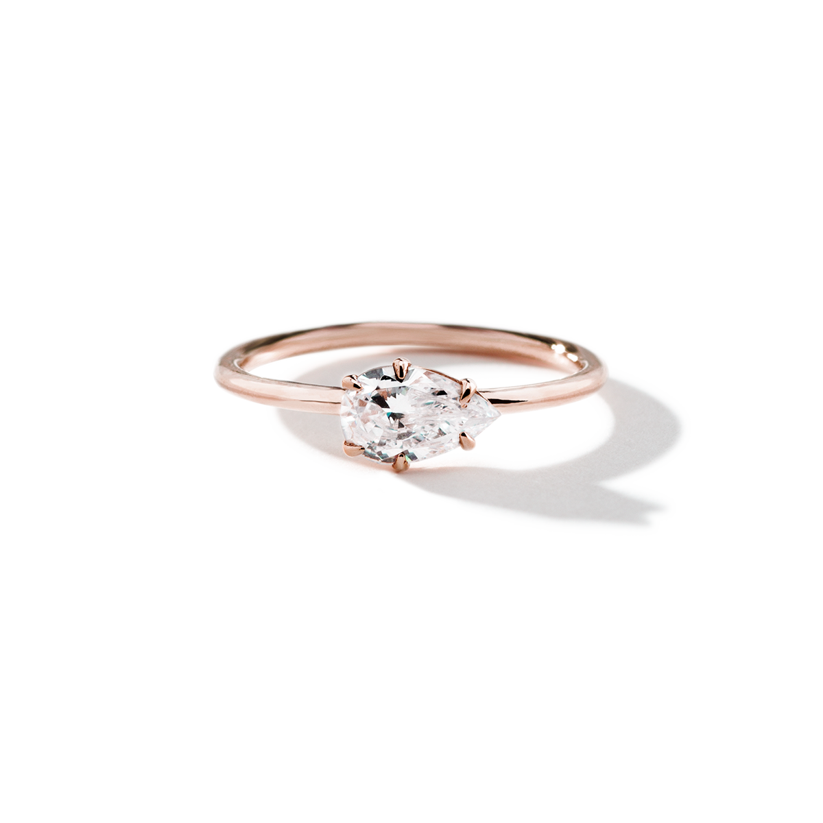 JBJ East-West Diamond Engagement Ring