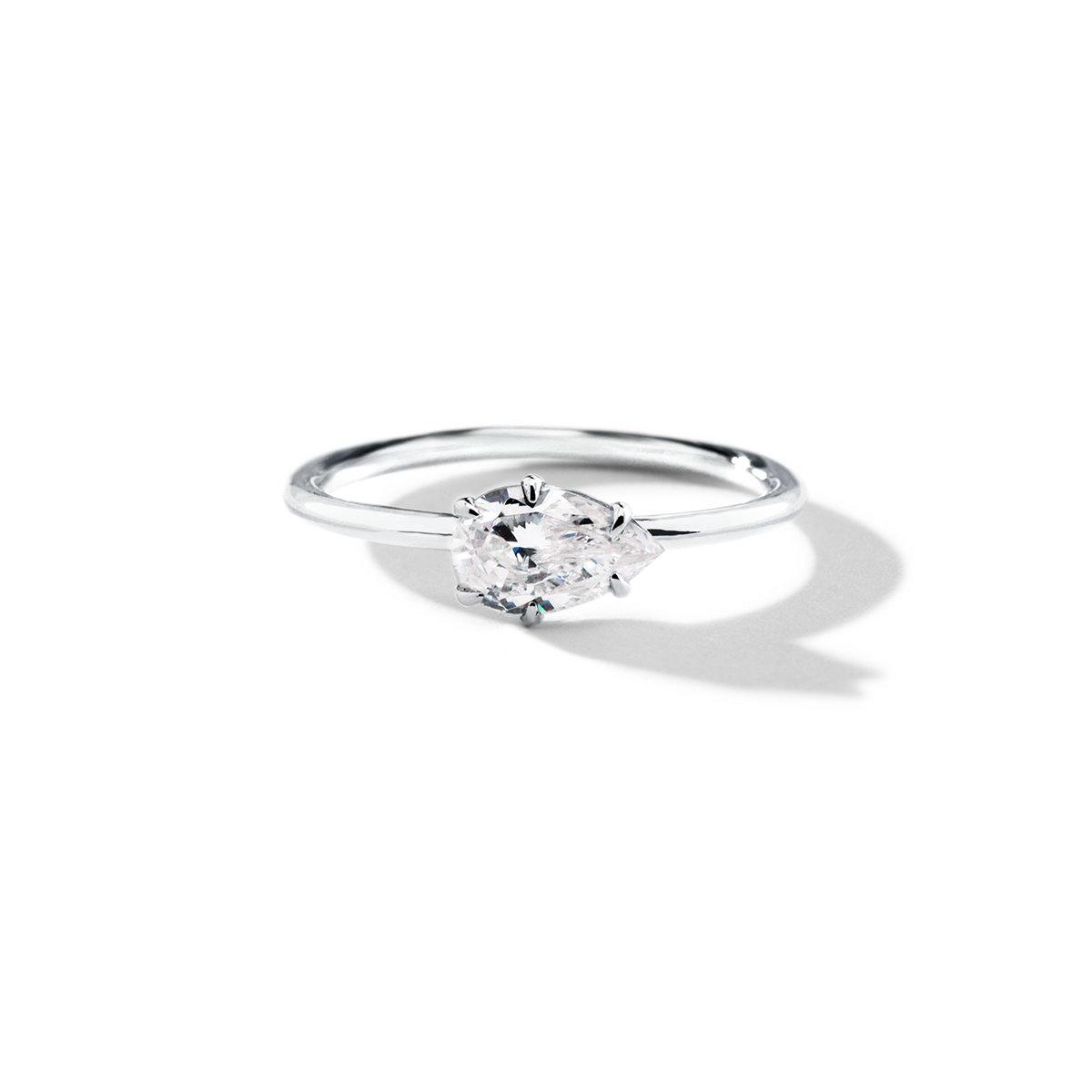 JBJ East-West Diamond Engagement Ring