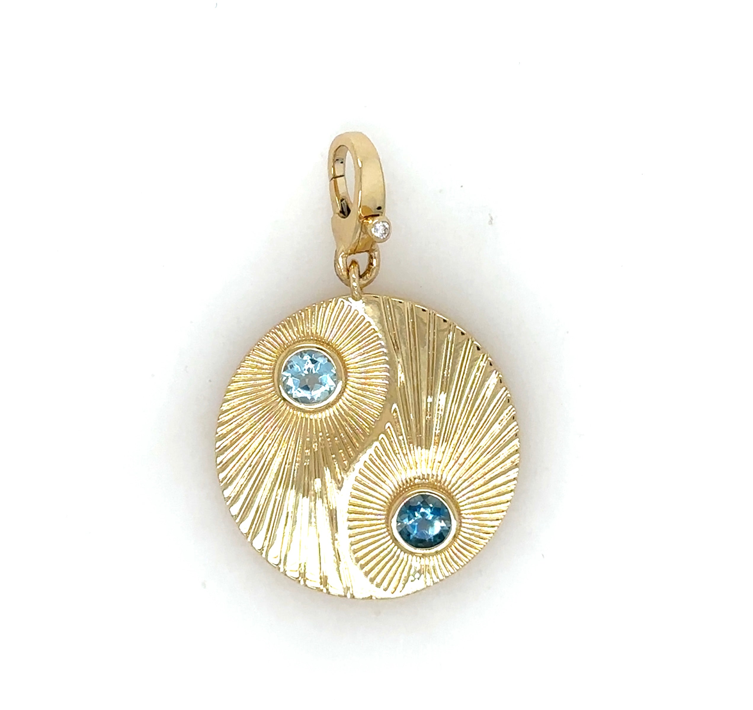 Fluted Yin Yang Enhancer Pendant