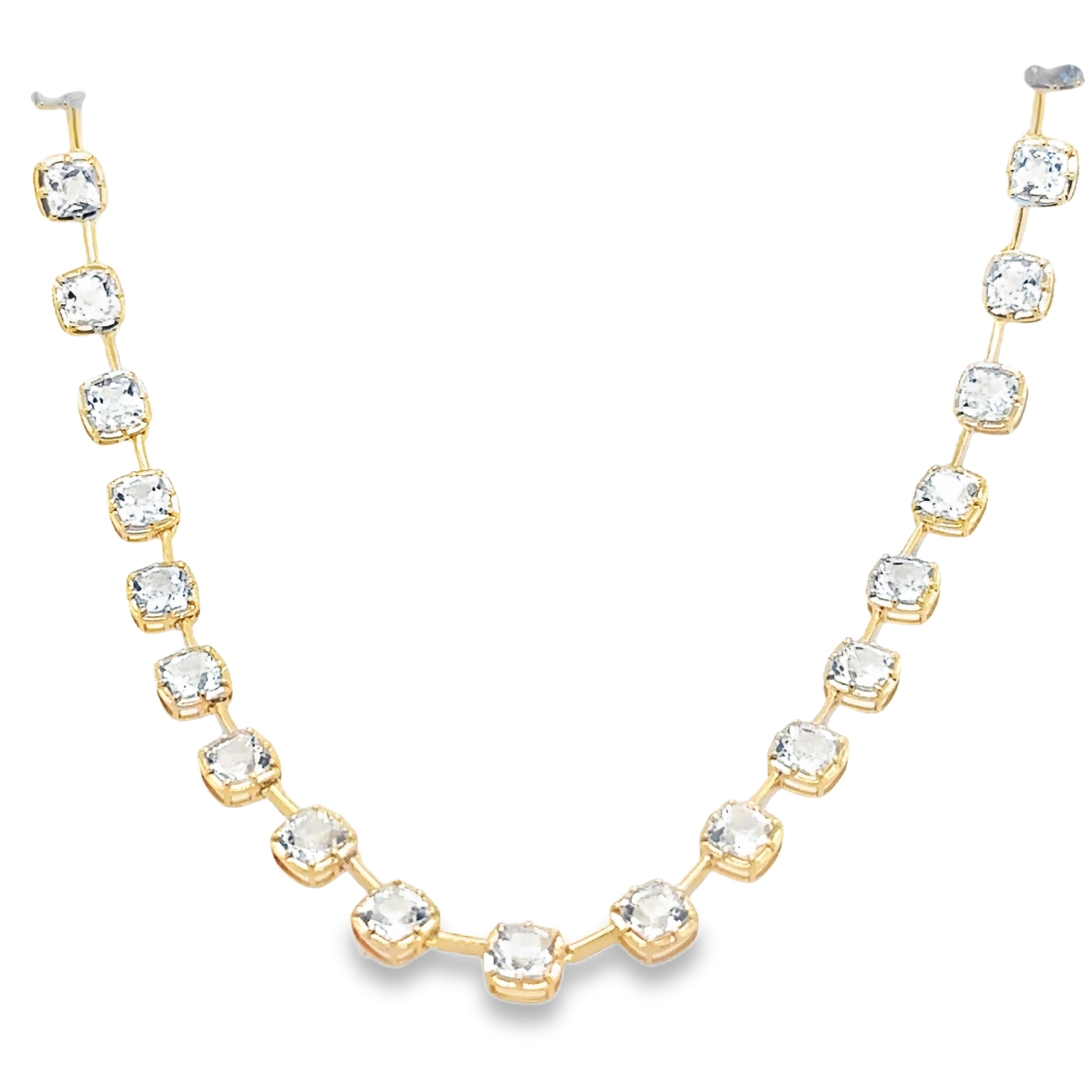 Frankie White Topaz Tennis Necklace