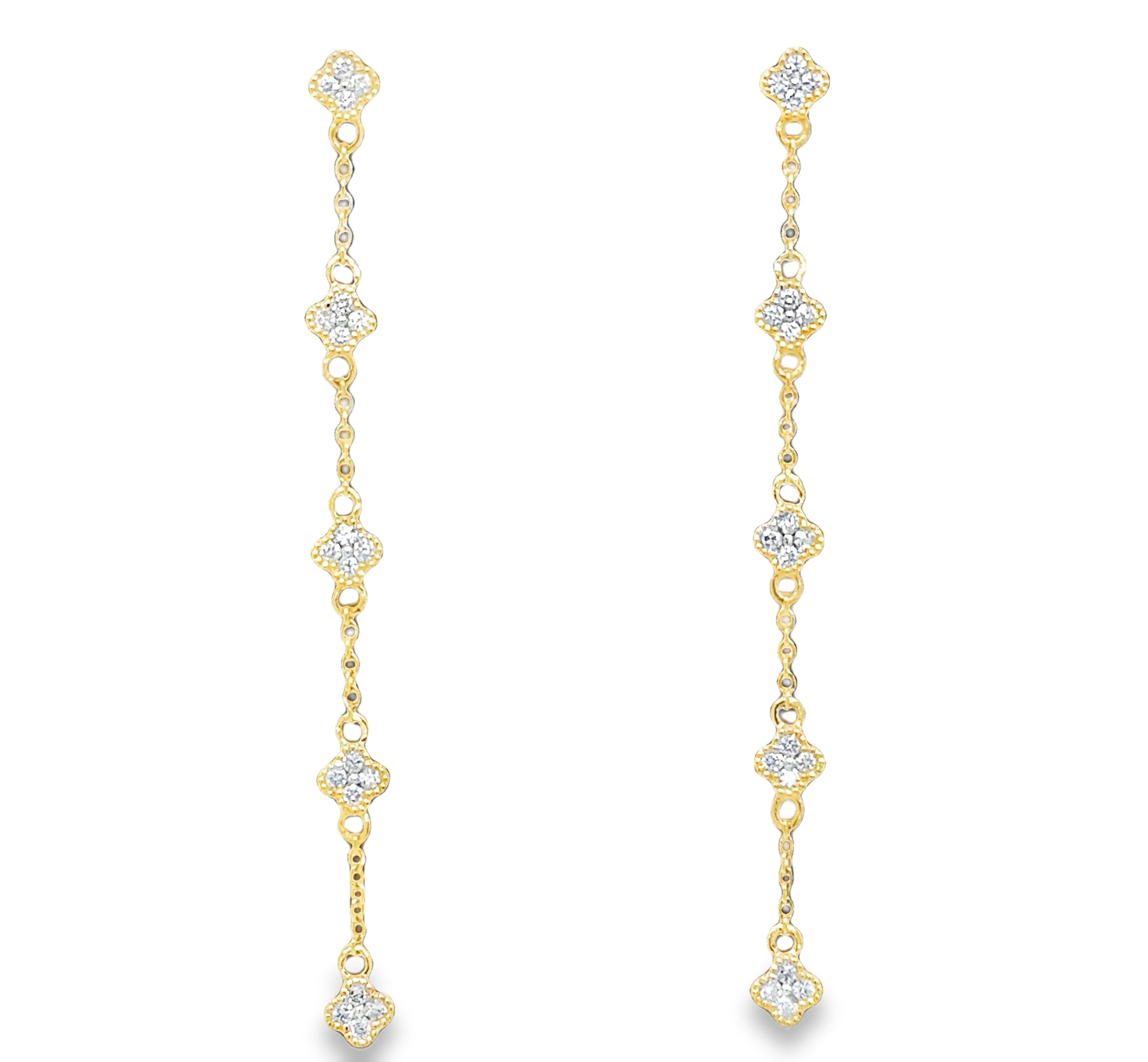 Diamond Quatrefoil Earrings