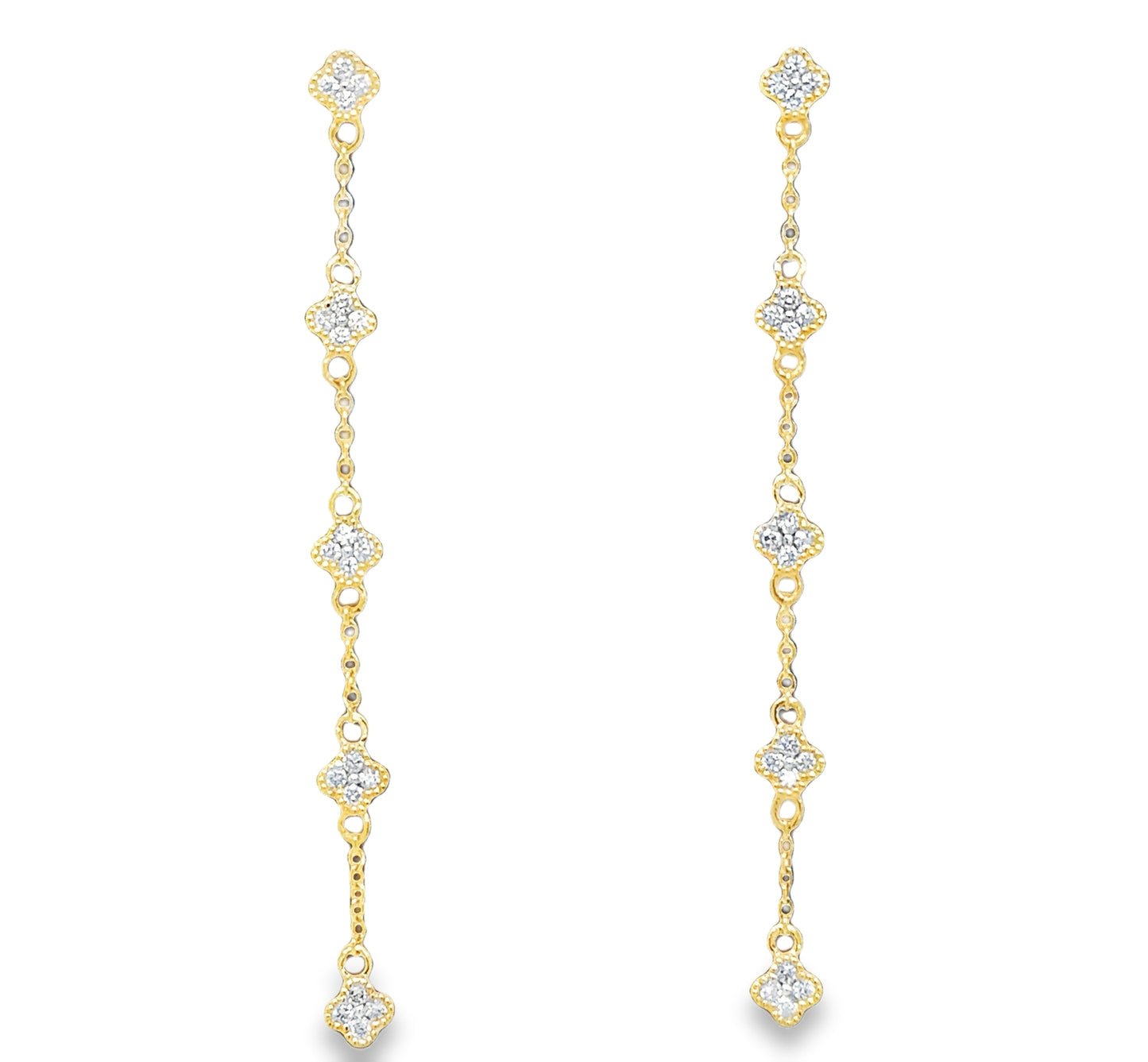 Diamond Quatrefoil Earrings