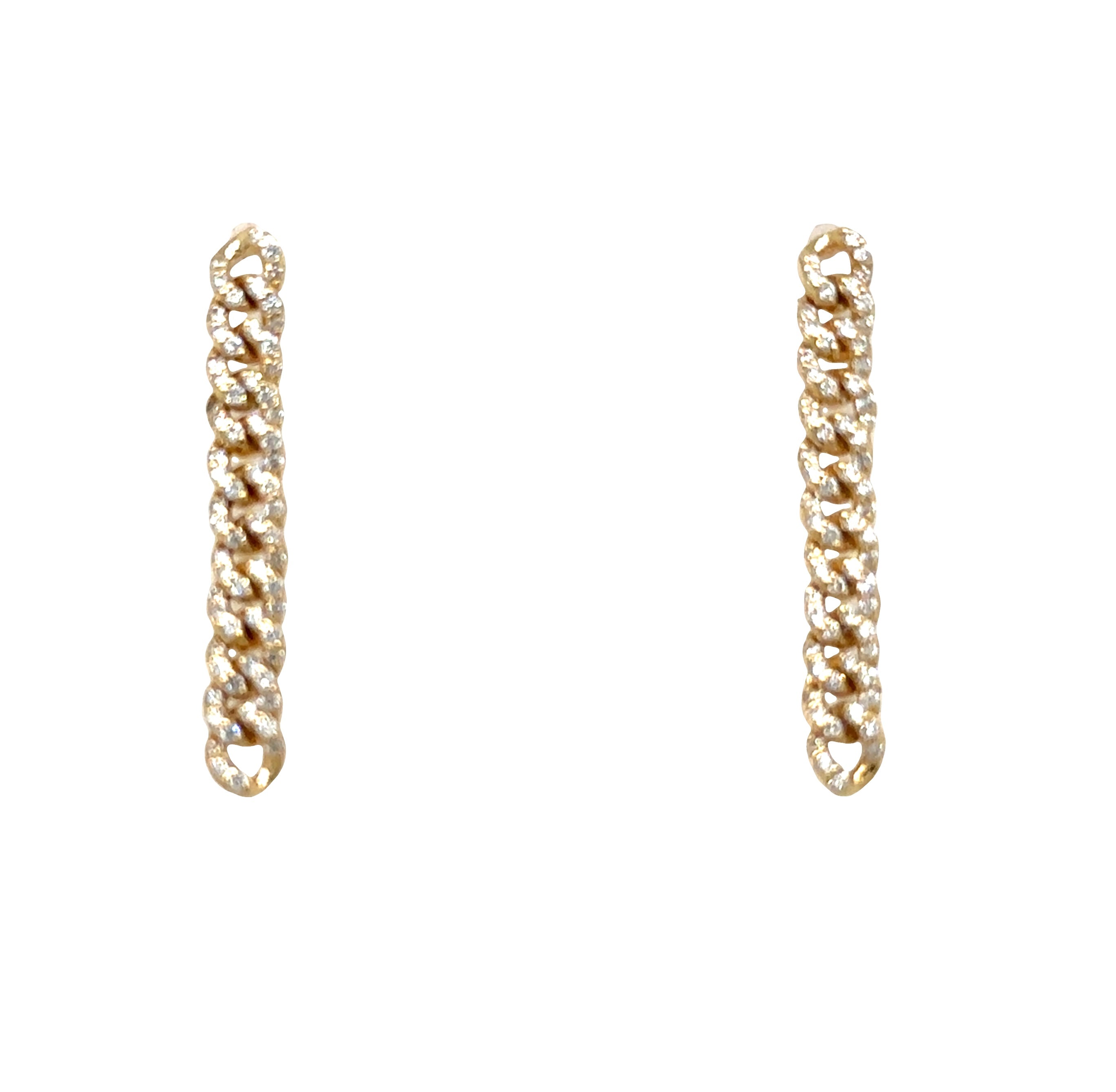 Linked Luxe Cuban Drop Earrings