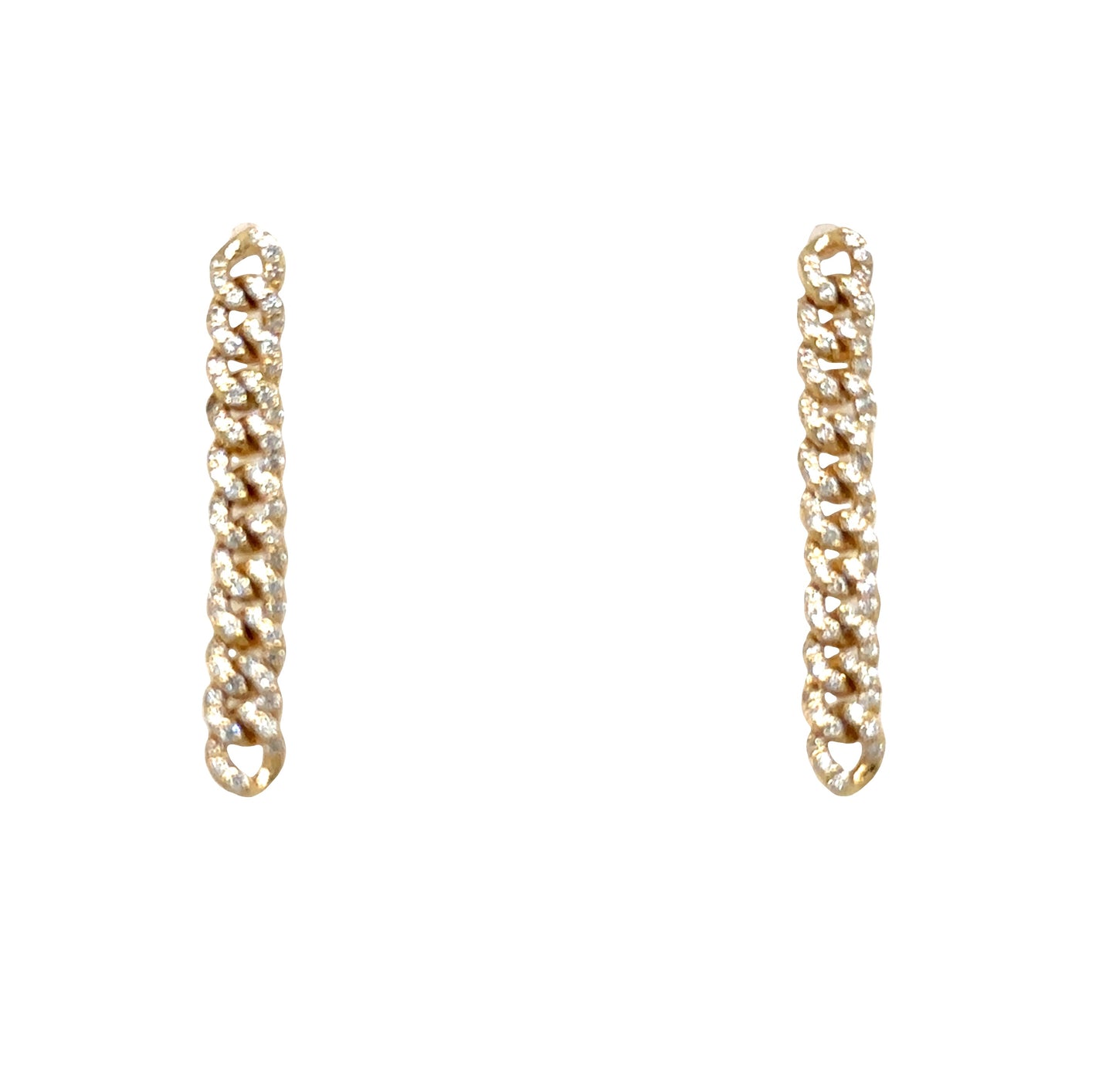 Linked Luxe Cuban Drop Earrings