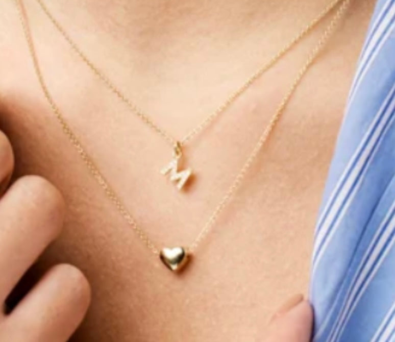 Petite Diamond Initial Necklace