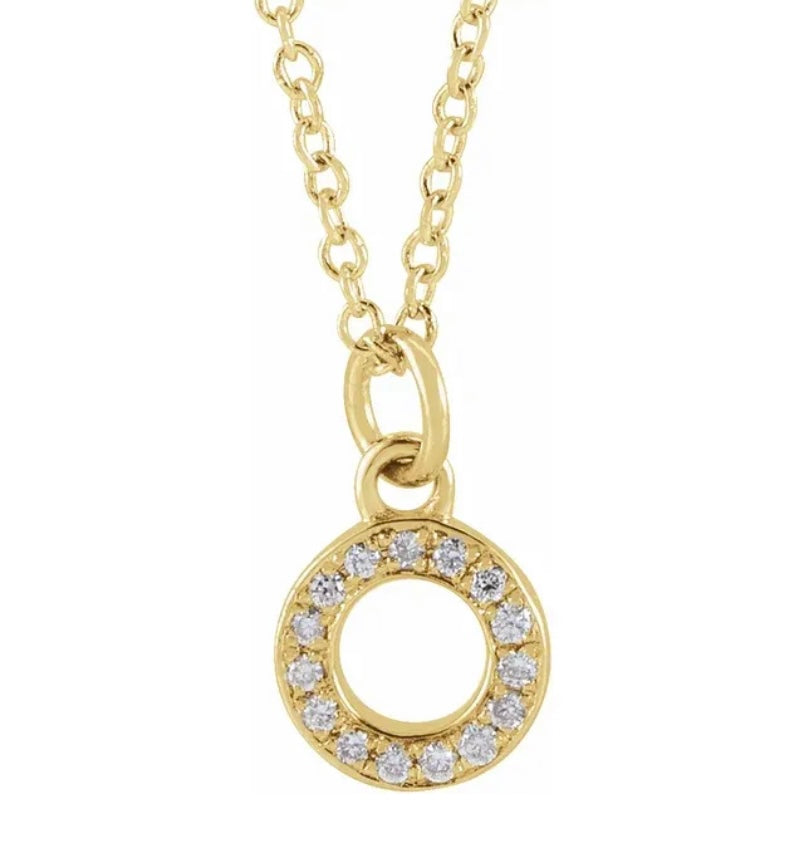 Petite Diamond Initial Necklace