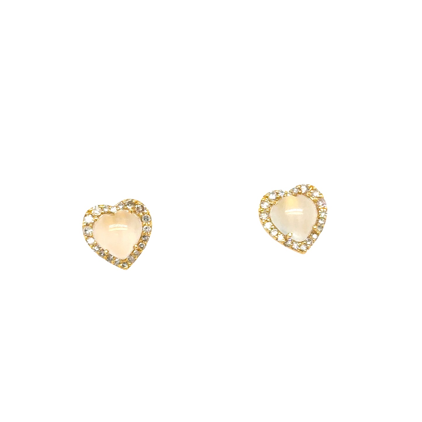 Luna Moonstone Heart Earrings