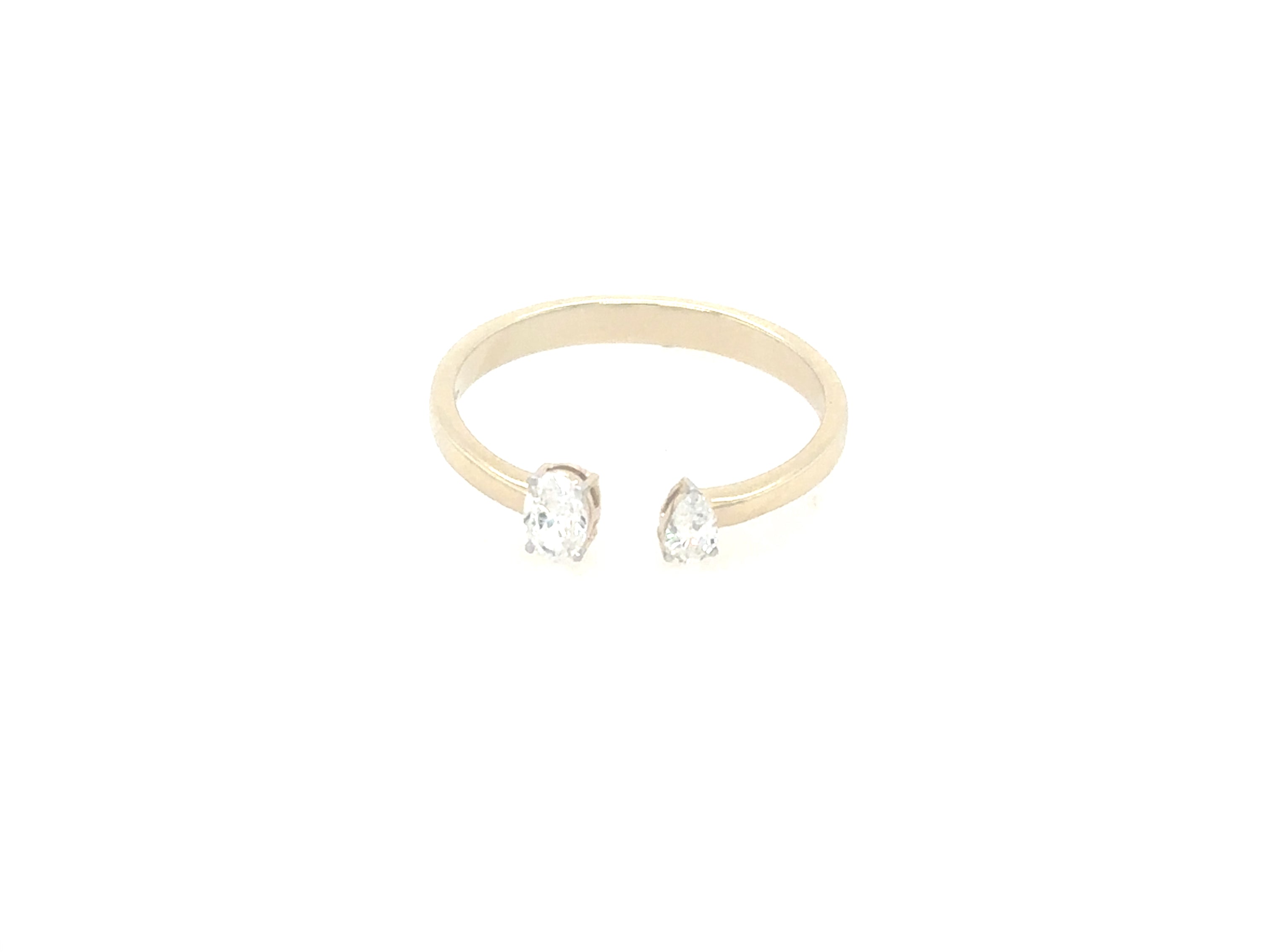 Oval & Pear Diamond Stacking Ring