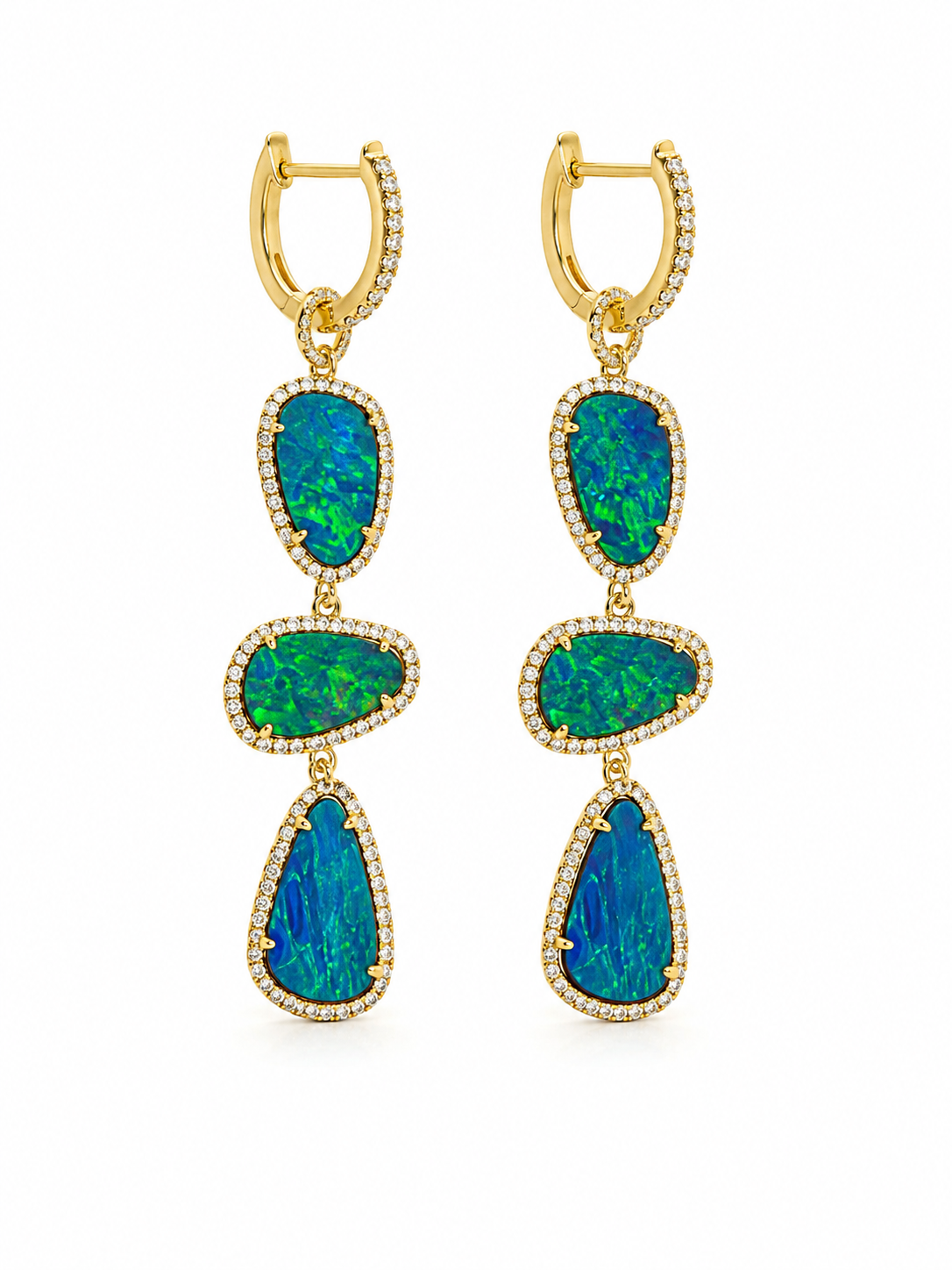 Ocean Fire Opal Earrings