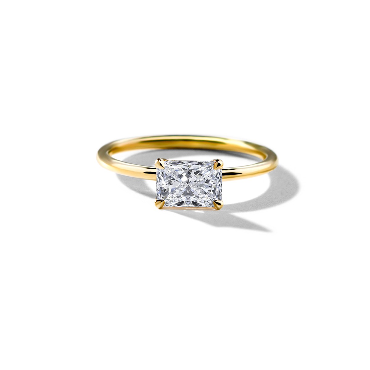 JBJ East-West Diamond Engagement Ring