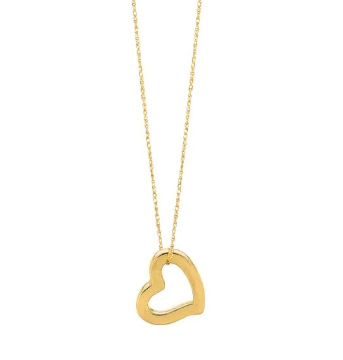 Golden Open Heart Necklace