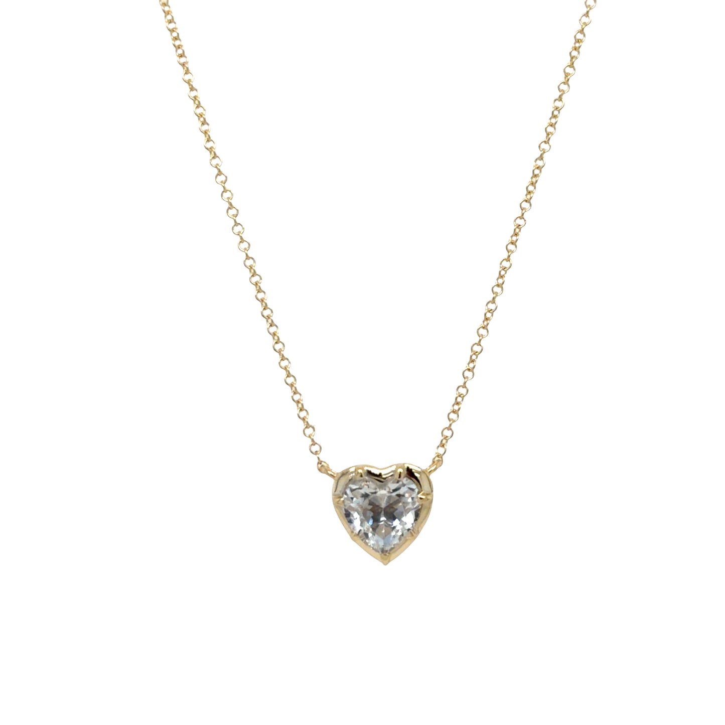 Gigi - White Topaz Solitaire Necklace