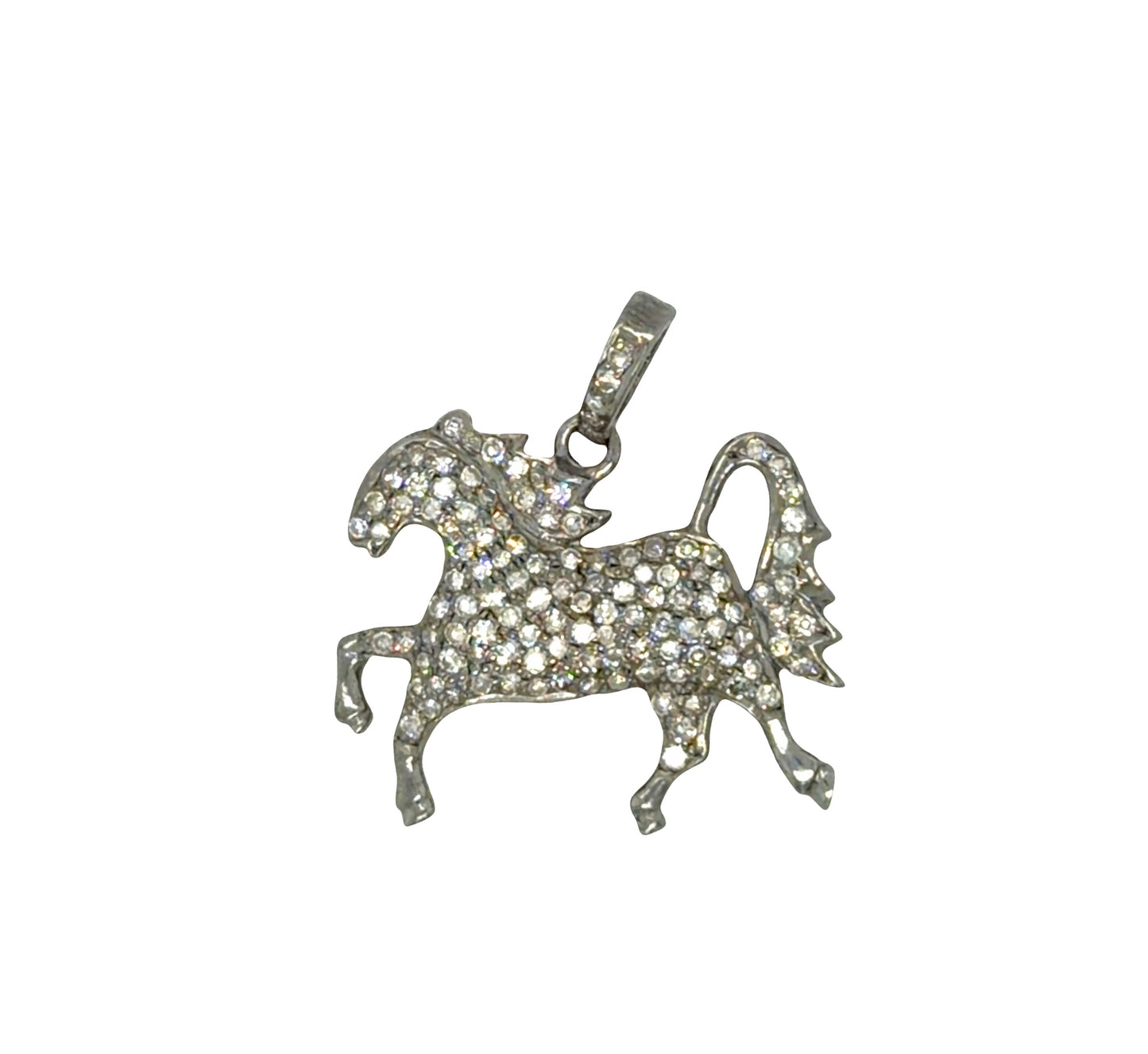 Sterling Silver Fire Horse Pendant