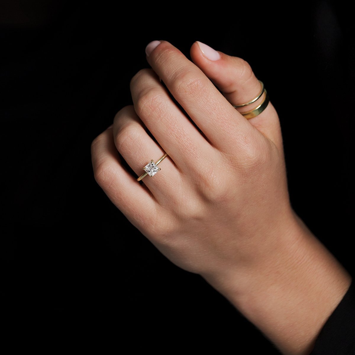 JBJ Hidden Halo Diamond Engagement Ring