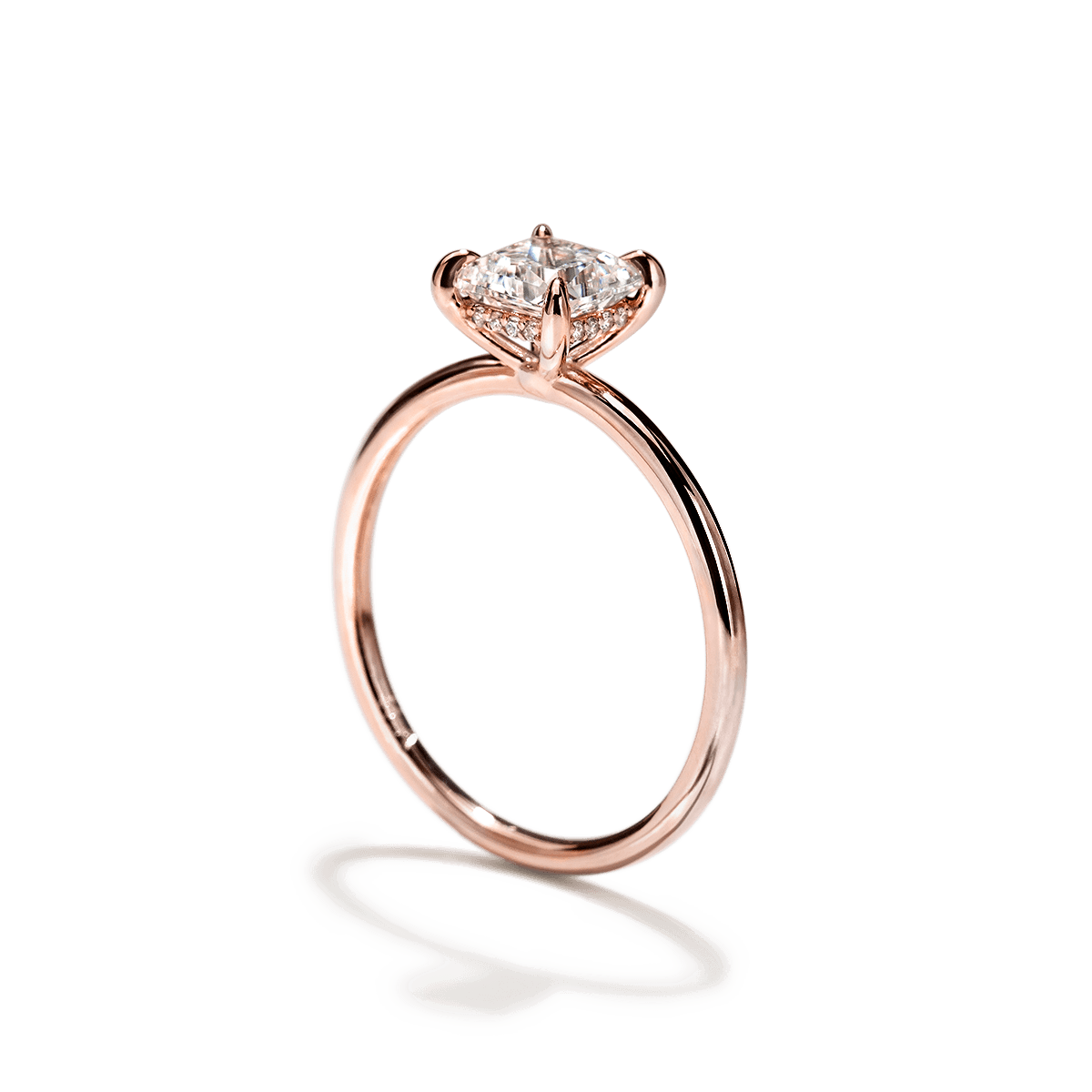 JBJ Hidden Halo Diamond Engagement Ring