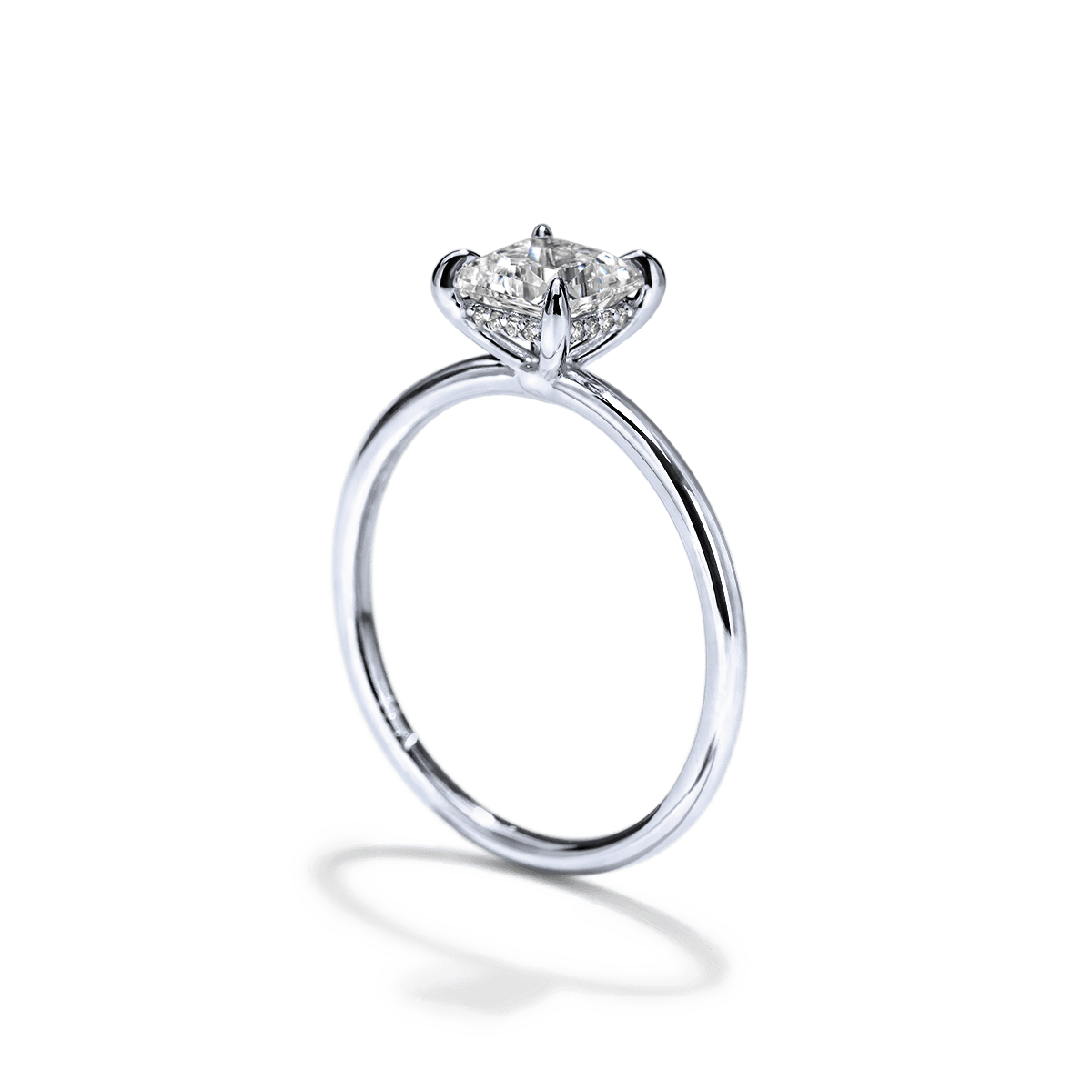 JBJ Hidden Halo Diamond Engagement Ring