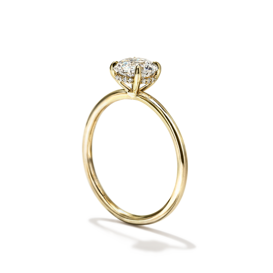 JBJ Hidden Halo Diamond Engagement Ring