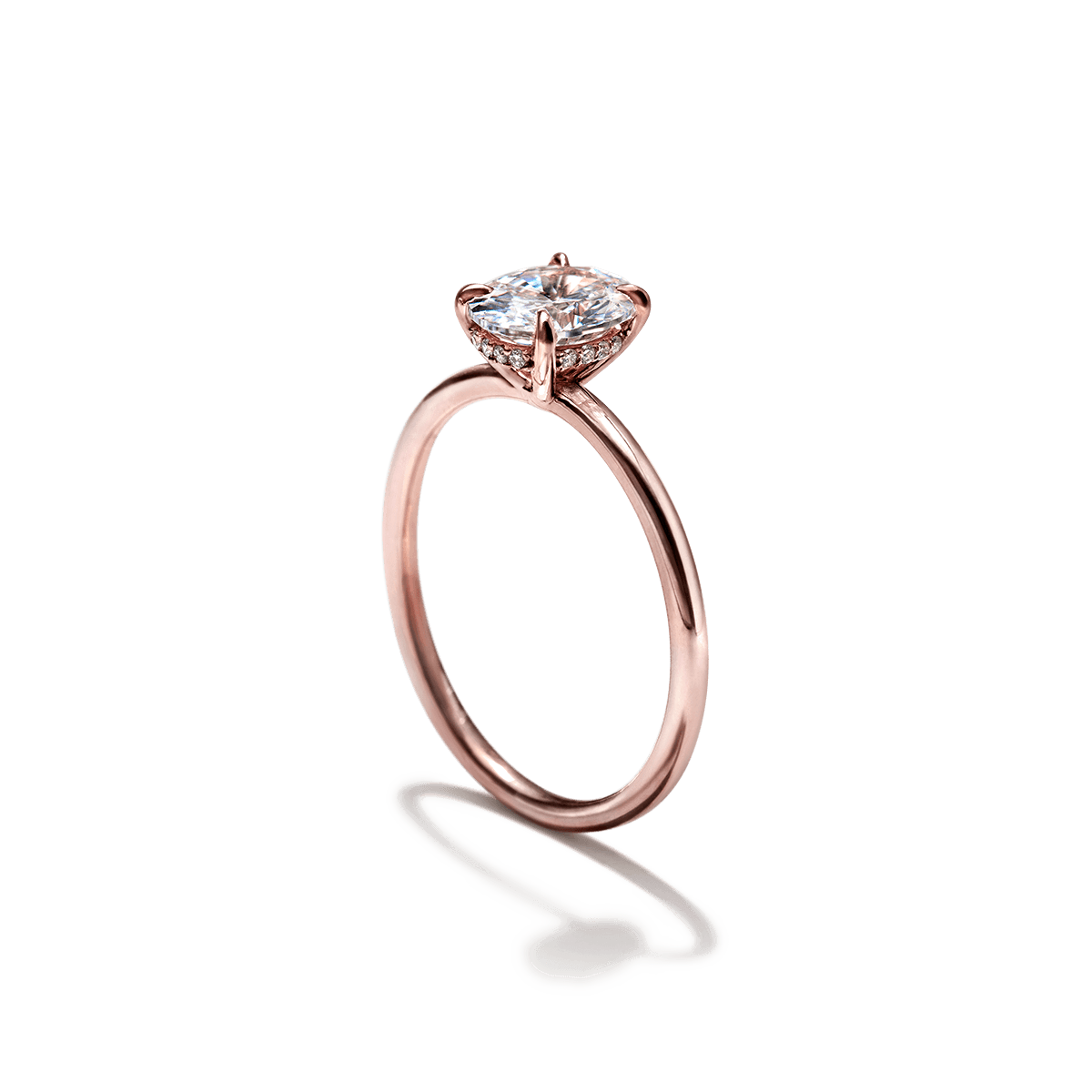 JBJ Hidden Halo Diamond Engagement Ring