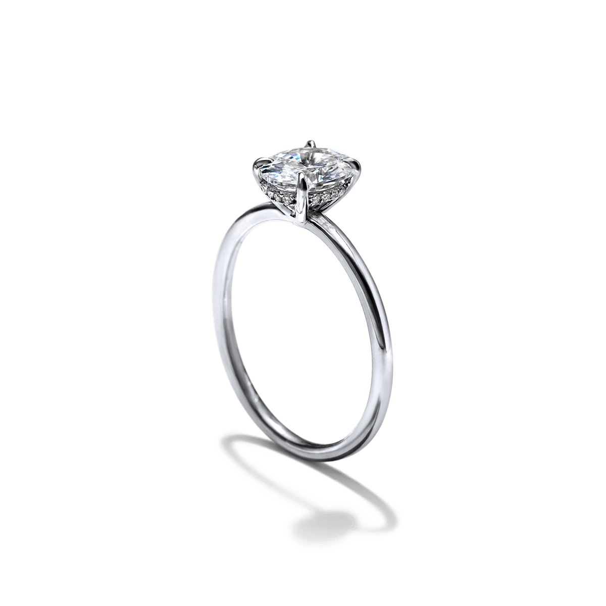 JBJ Hidden Halo Diamond Engagement Ring