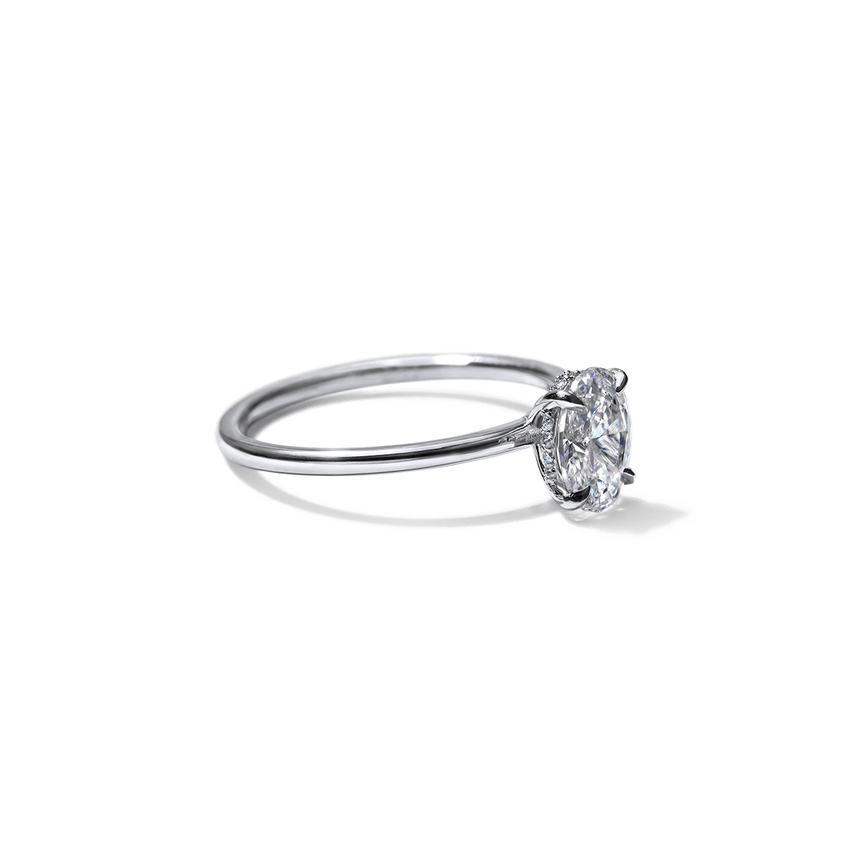 JBJ Hidden Halo Diamond Engagement Ring
