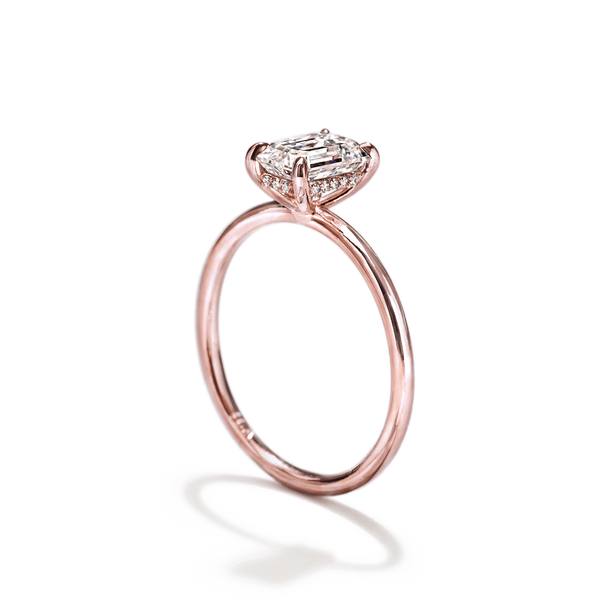 JBJ Hidden Halo Diamond Engagement Ring