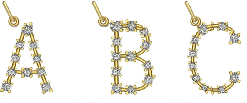 Diamond Constellation Initial Pendant