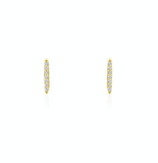 Diamond Bar Stud Earrings