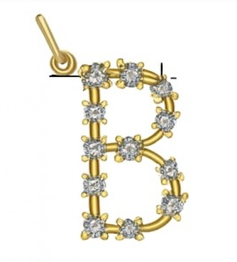 Diamond Constellation Initial Pendant
