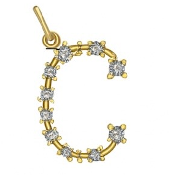 Diamond Constellation Initial Pendant